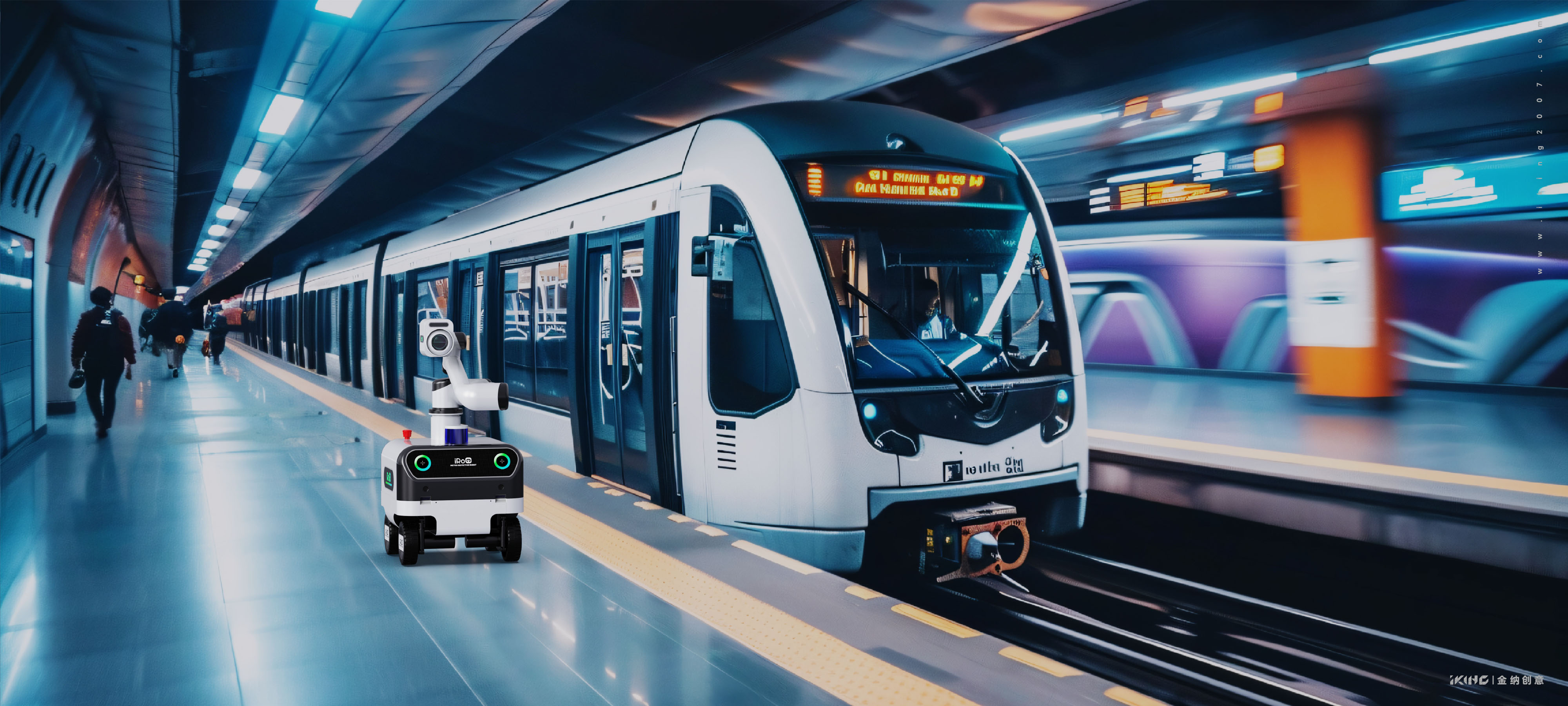 Subway inspection robot，intelligent robot，Patrol robot，Kinner creative，Changzhou Industrial Design Company，Changzhou Product Design Company，Changzhou Appearance Design Company，