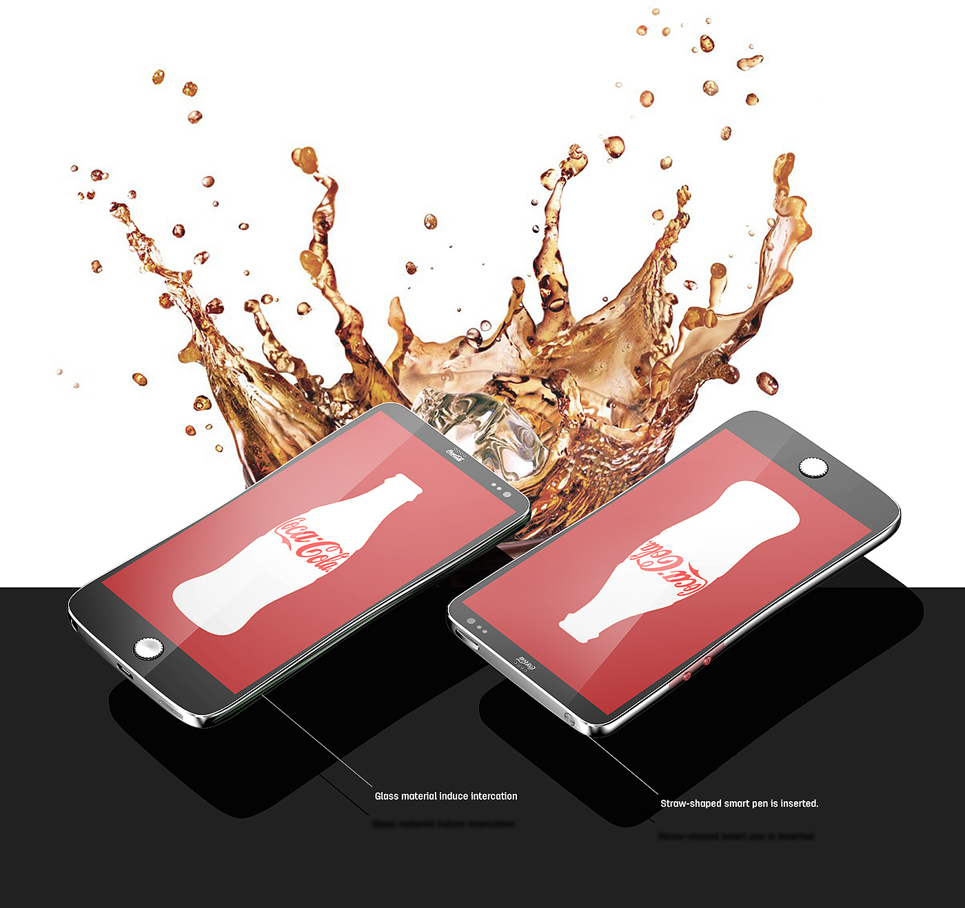 mobile phone，concept，Digital，Coca Cola，vision，