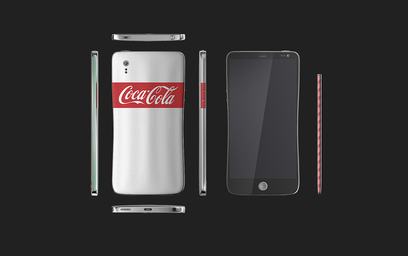 mobile phone，concept，Digital，Coca Cola，vision，