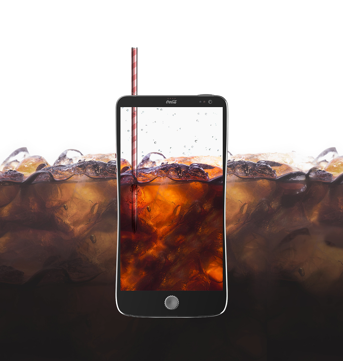 mobile phone，concept，Digital，Coca Cola，vision，