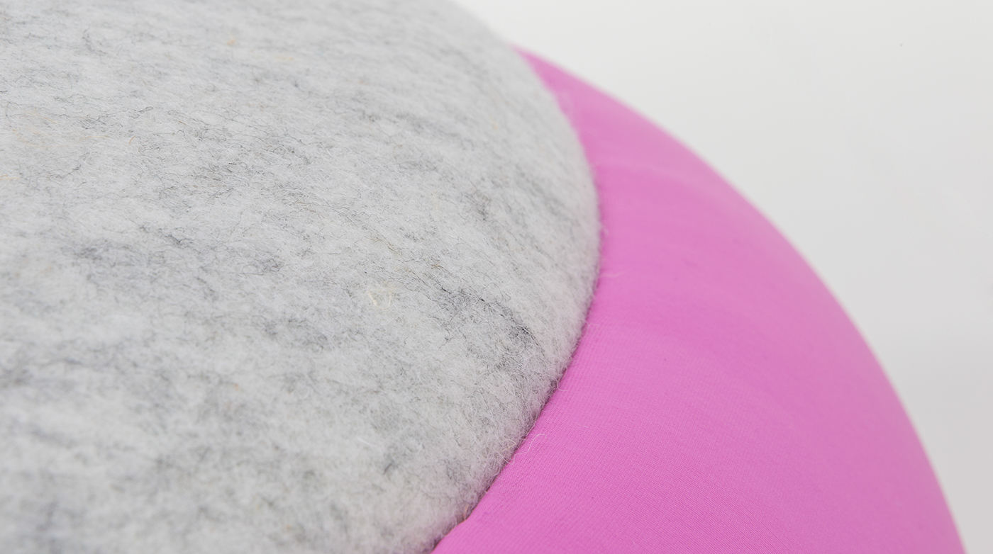 Personalized color combination，Beech leg，Wool felt，polyurethane，chair，Cora，stool，