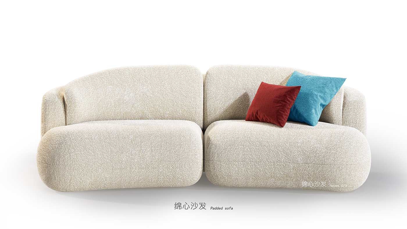 Soft heart sofa Padded sofa, furniture，