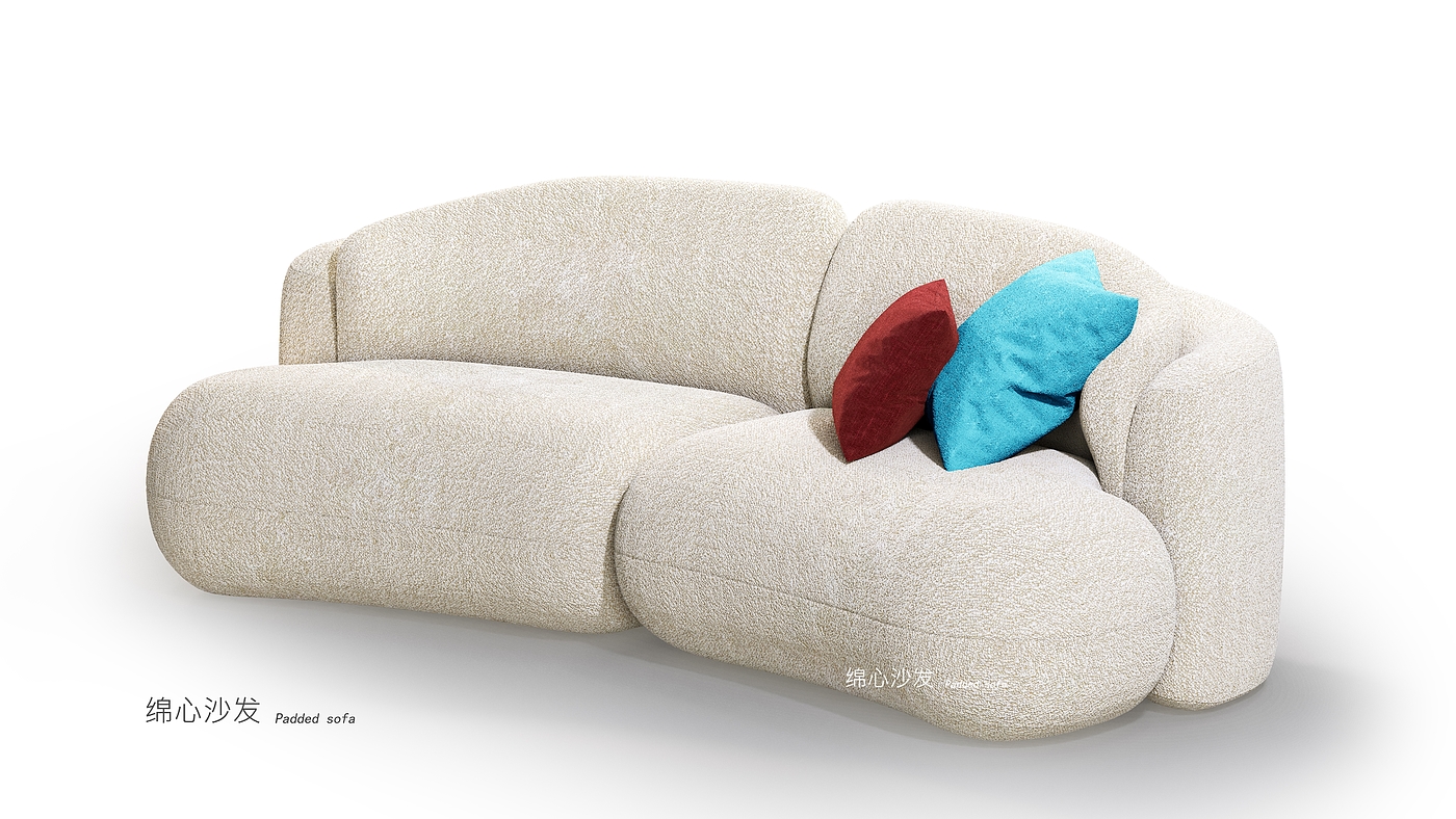 Soft heart sofa Padded sofa, furniture，