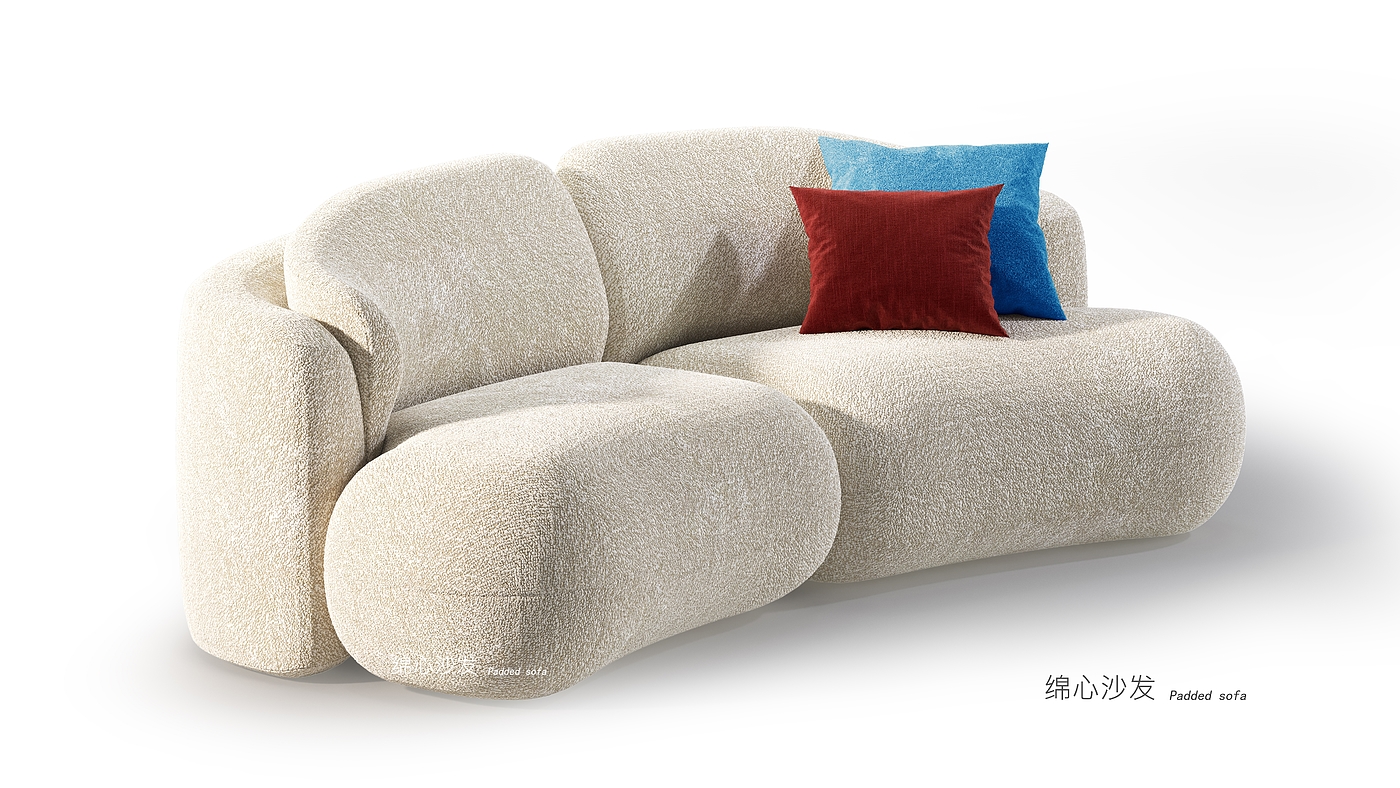 Soft heart sofa Padded sofa, furniture，