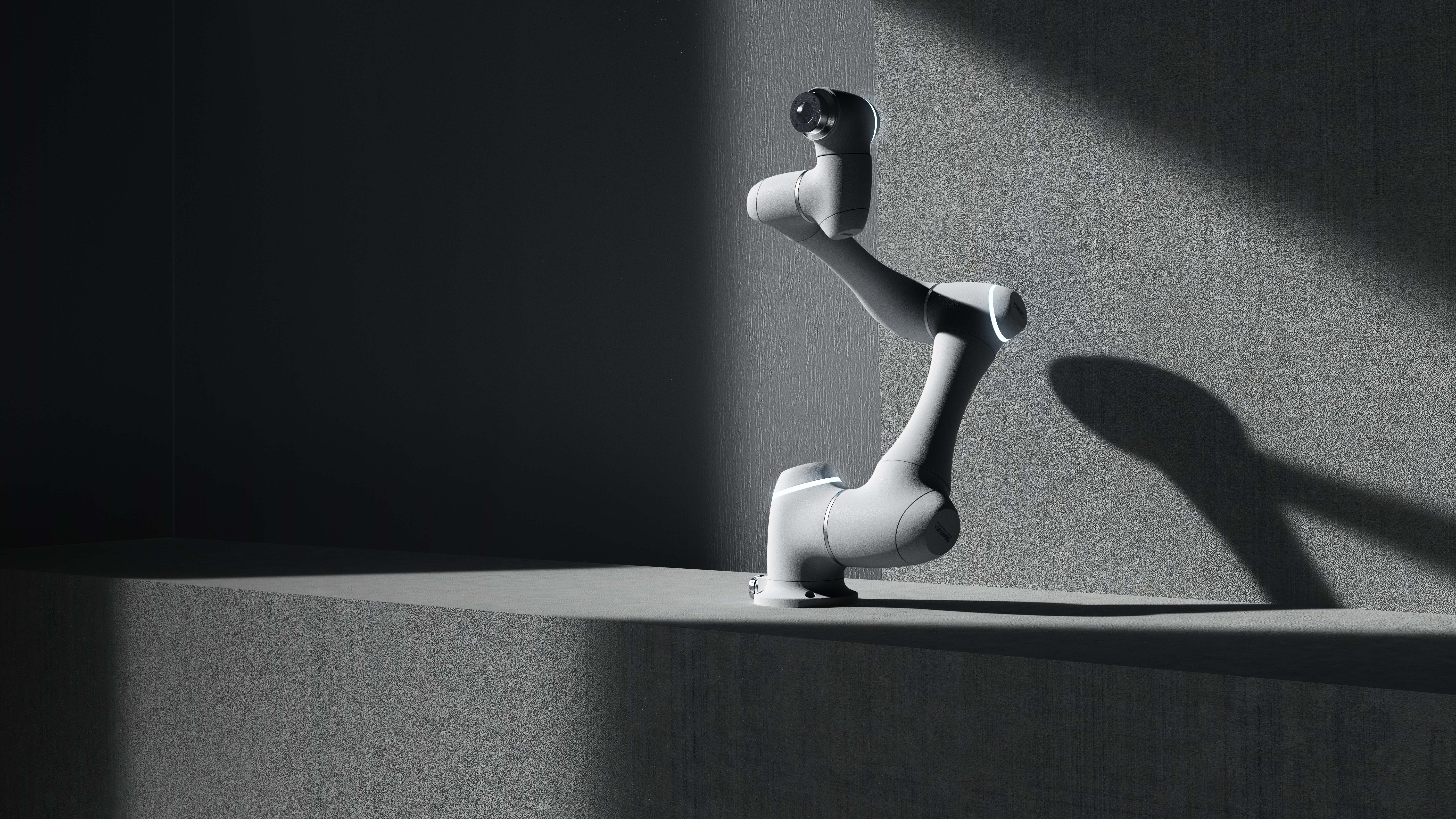 Mechanical arm，robot，industrial design，product design，drop shape，Affinity，sense of security，Professional sense，