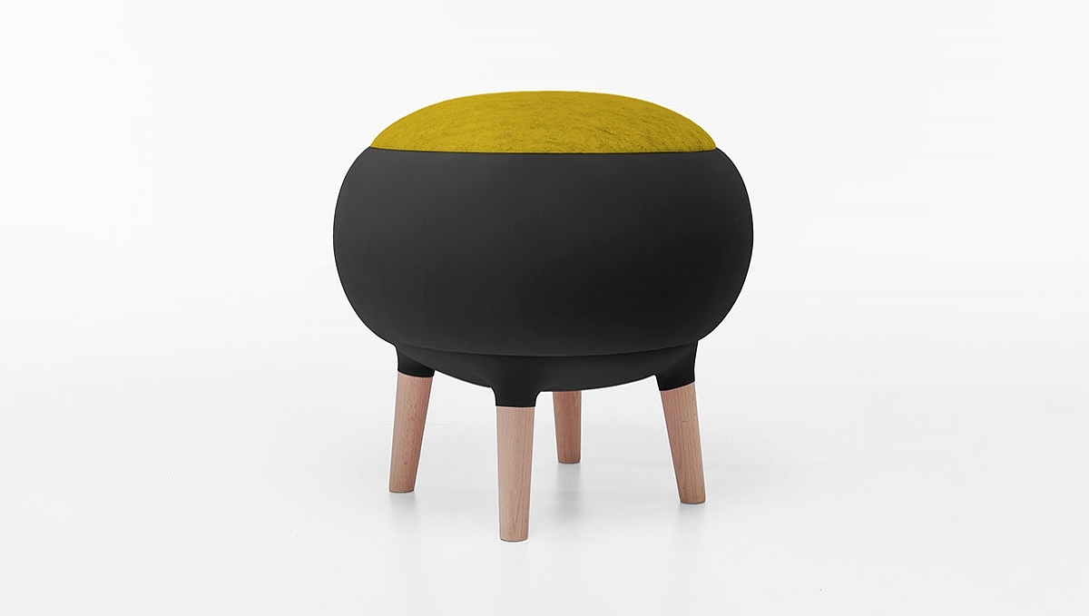 Personalized color combination，Beech leg，Wool felt，polyurethane，chair，Cora，stool，