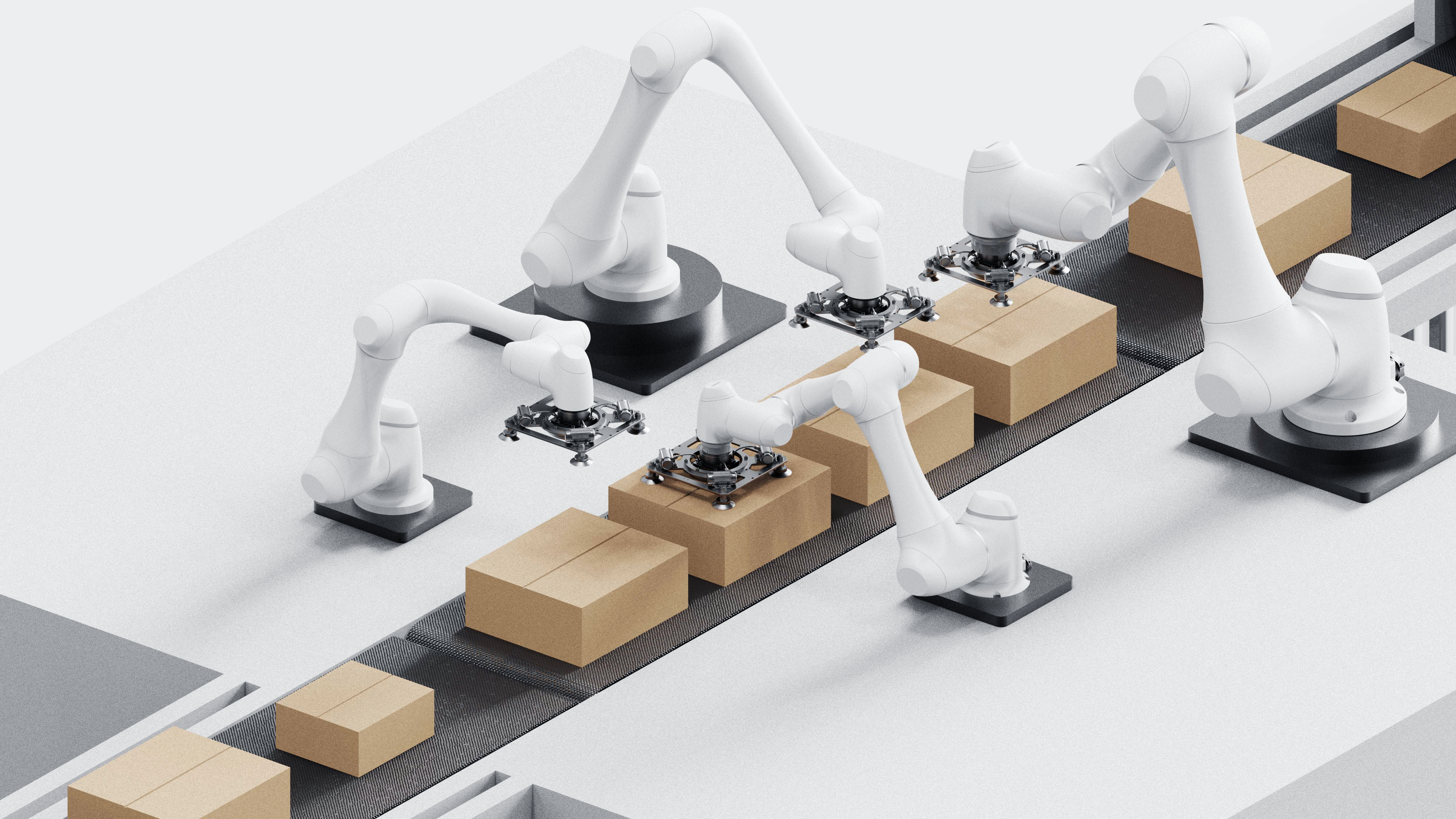 Mechanical arm，robot，industrial design，product design，drop shape，Affinity，sense of security，Professional sense，