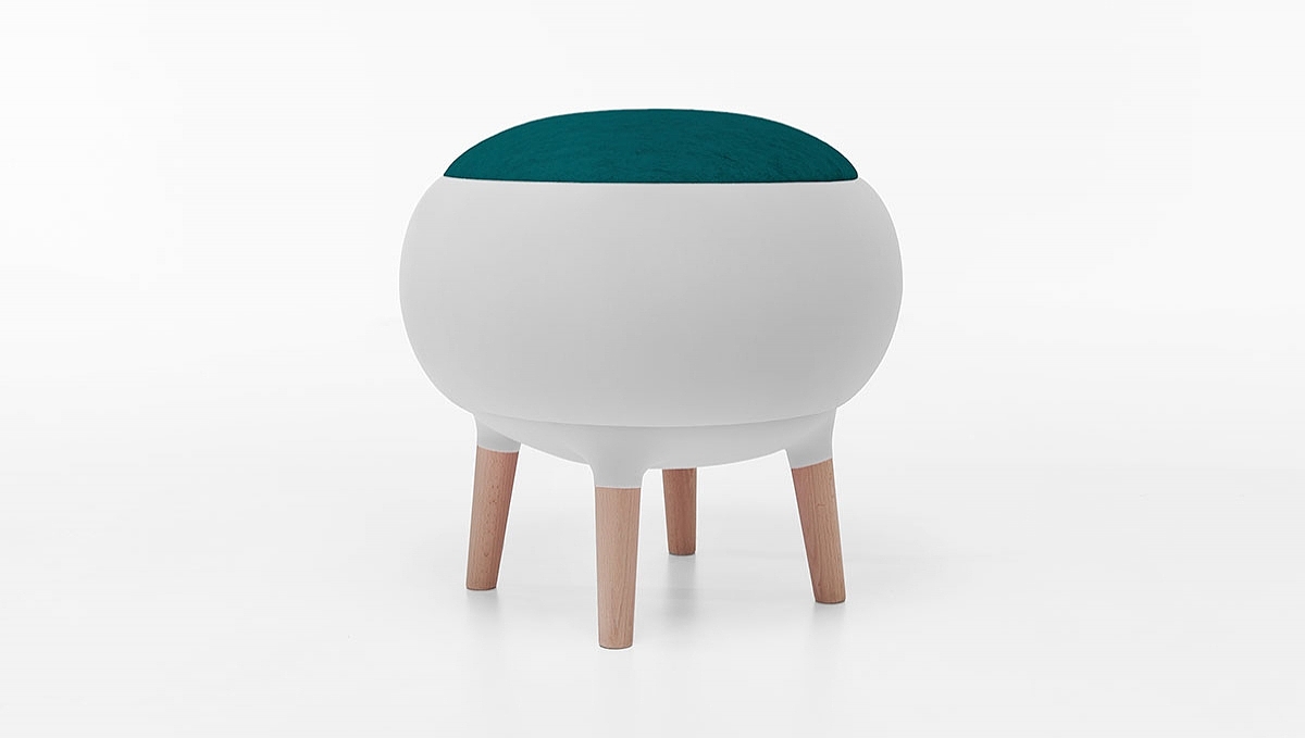 Personalized color combination，Beech leg，Wool felt，polyurethane，chair，Cora，stool，