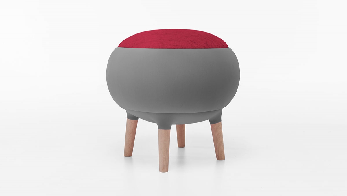 Personalized color combination，Beech leg，Wool felt，polyurethane，chair，Cora，stool，