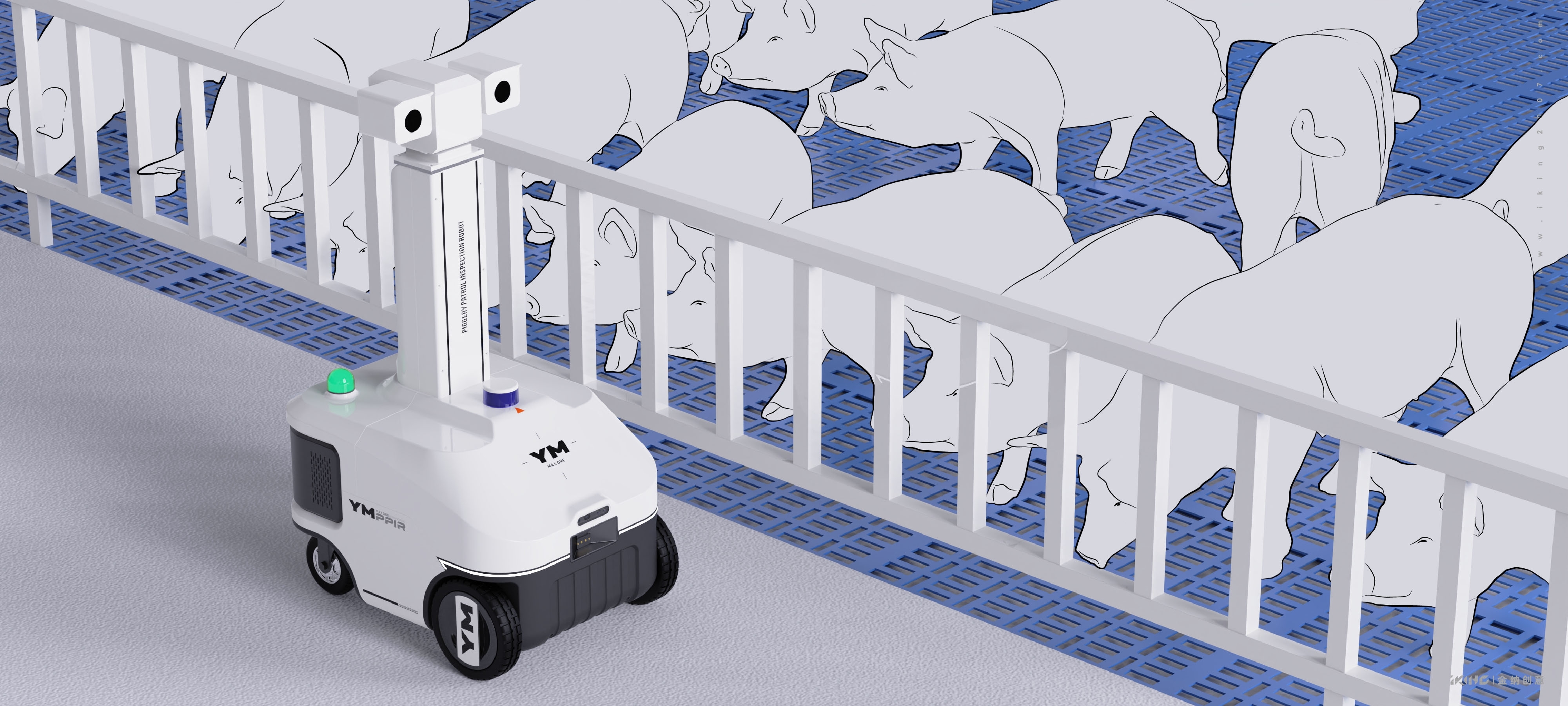 Patrol robot，Agricultural robot，intelligent robot，industrial design，product design，Appearance design，Changzhou Jinna Industrial Product Design Company，Kinner creative，