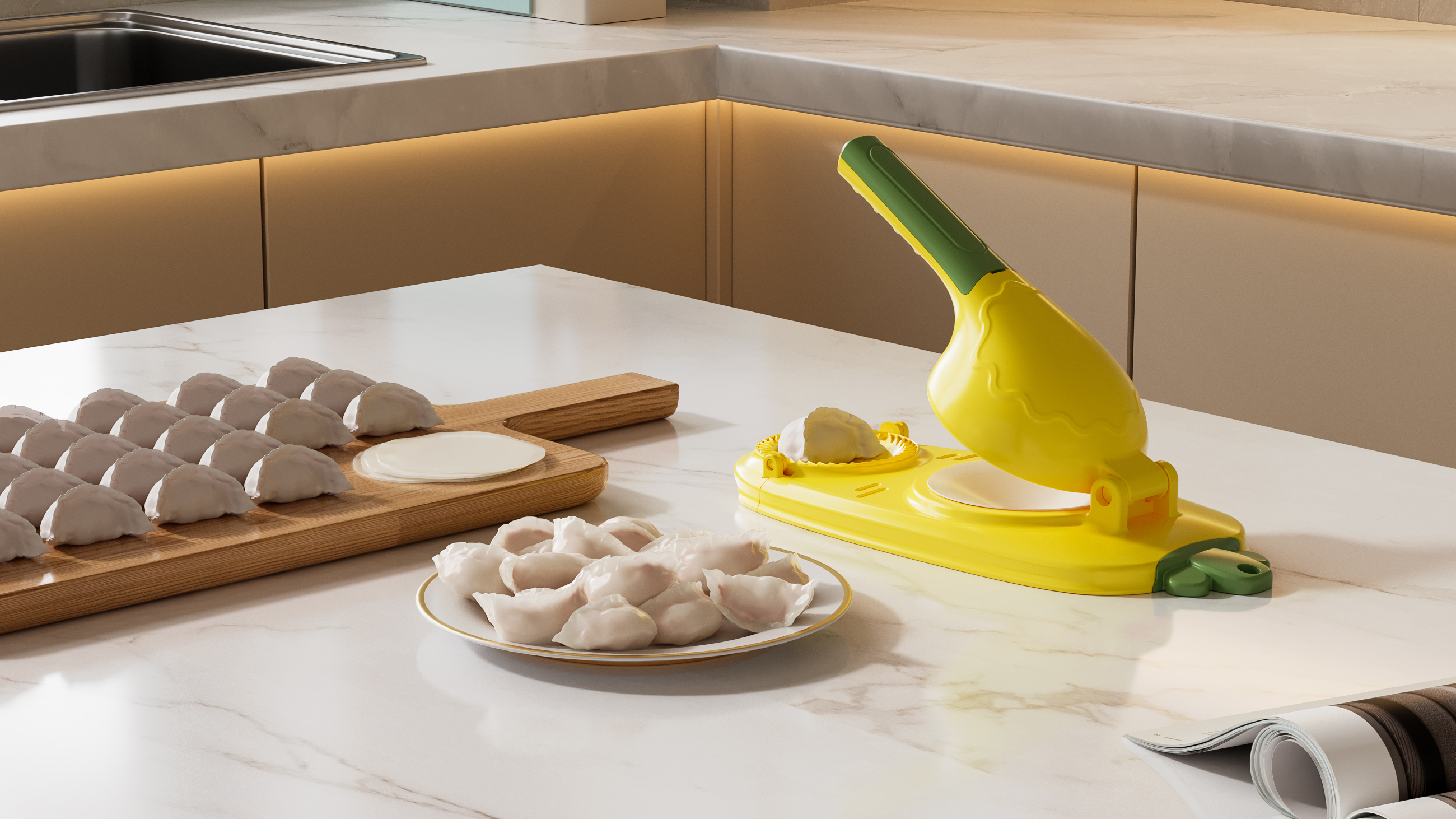 Pressing face leather，Make dumplings，Kitchen supplies，