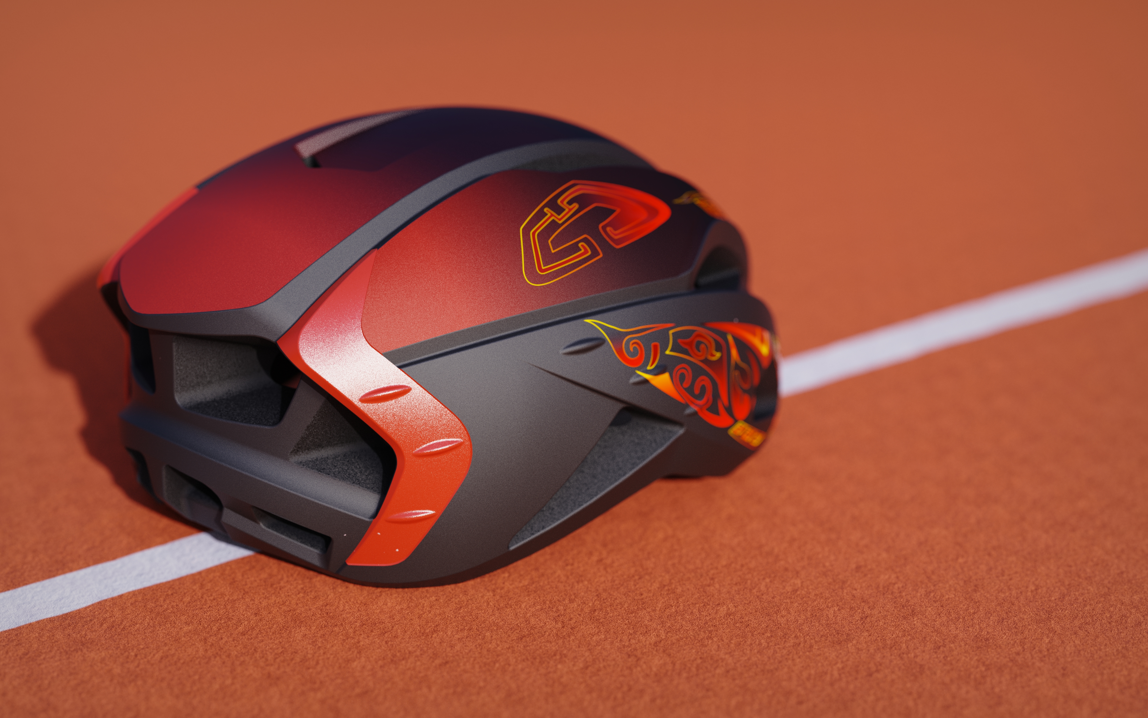 Rendering, Sports, Helmet，