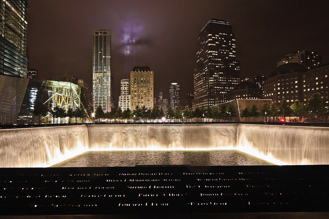 New York，911 Memorial square，waterfall，disaster，Landscape design，Architectural design，heavy，