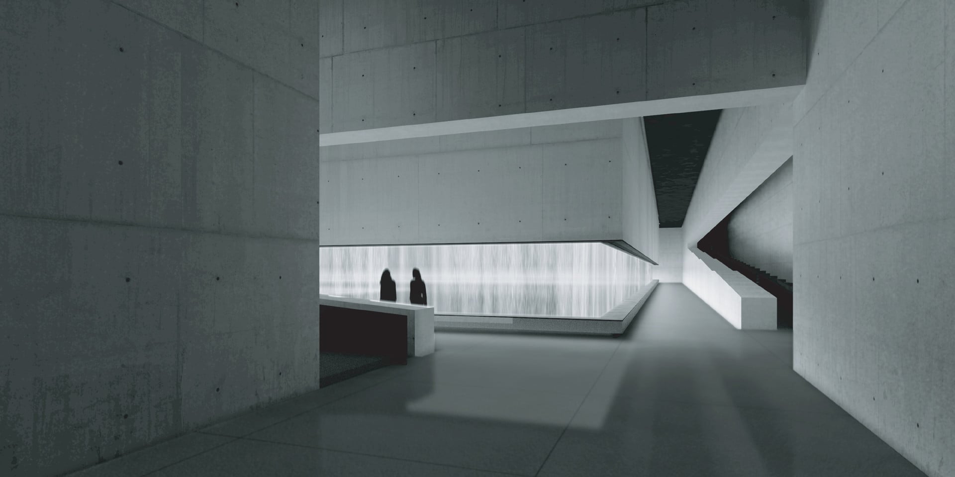 New York，911 Memorial square，waterfall，disaster，Landscape design，Architectural design，heavy，