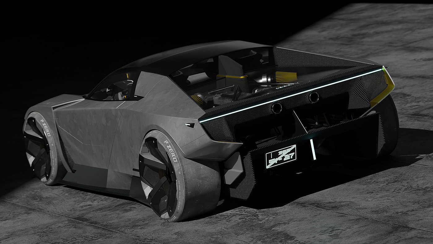OOOO，conceptual design，Sports car，3D modeling，outdoor sport，