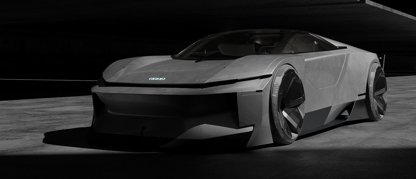 OOOO，conceptual design，Sports car，3D modeling，outdoor sport，