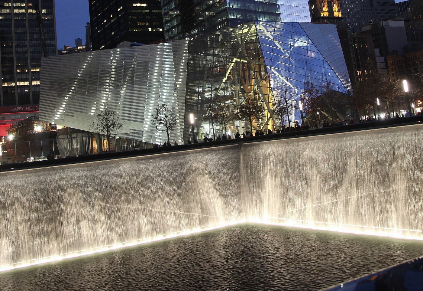 纽约，911纪念广场，瀑布，灾难，景观设计，建筑设计，沉重，