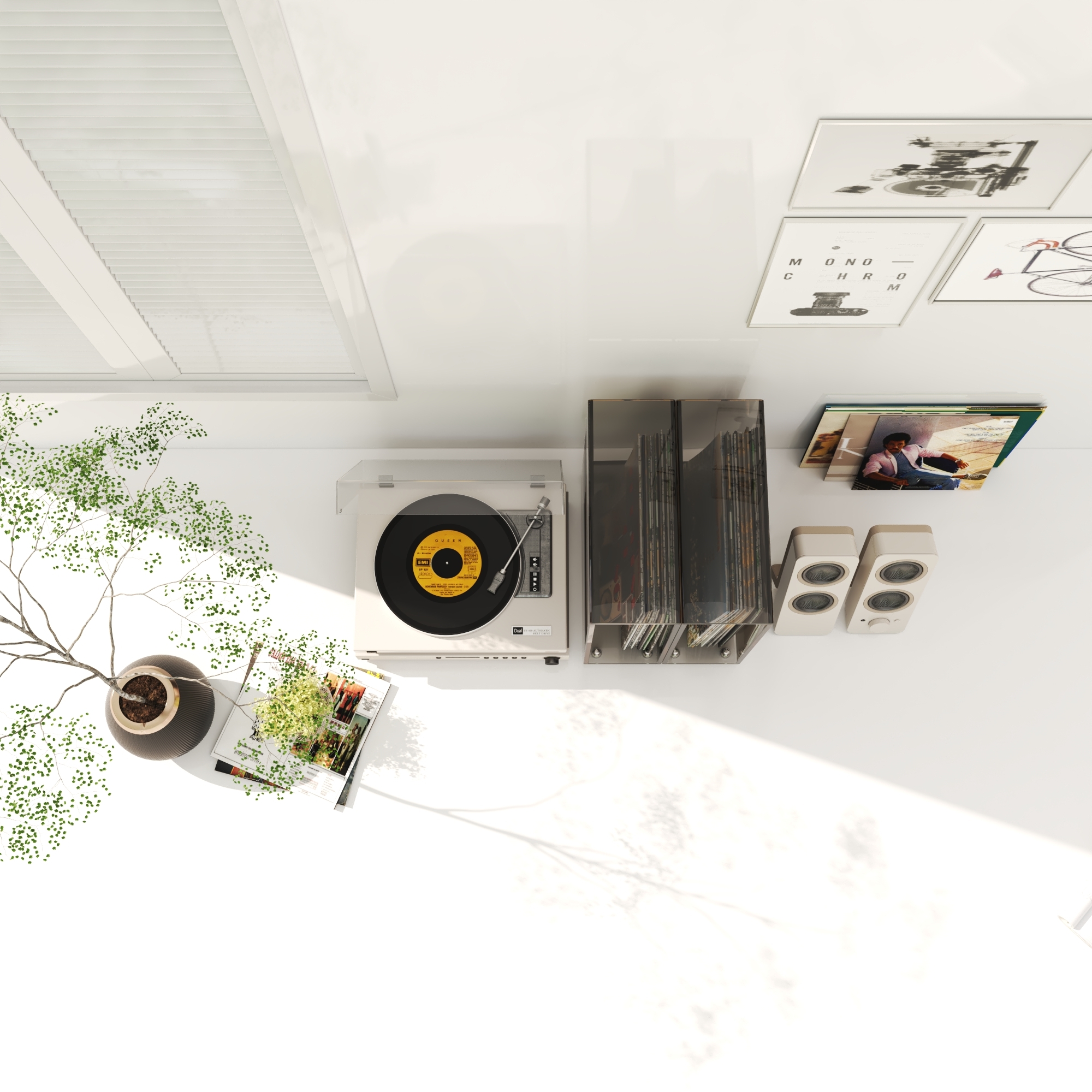 Vinyl record，Magazine Box，Home Storage，furniture，