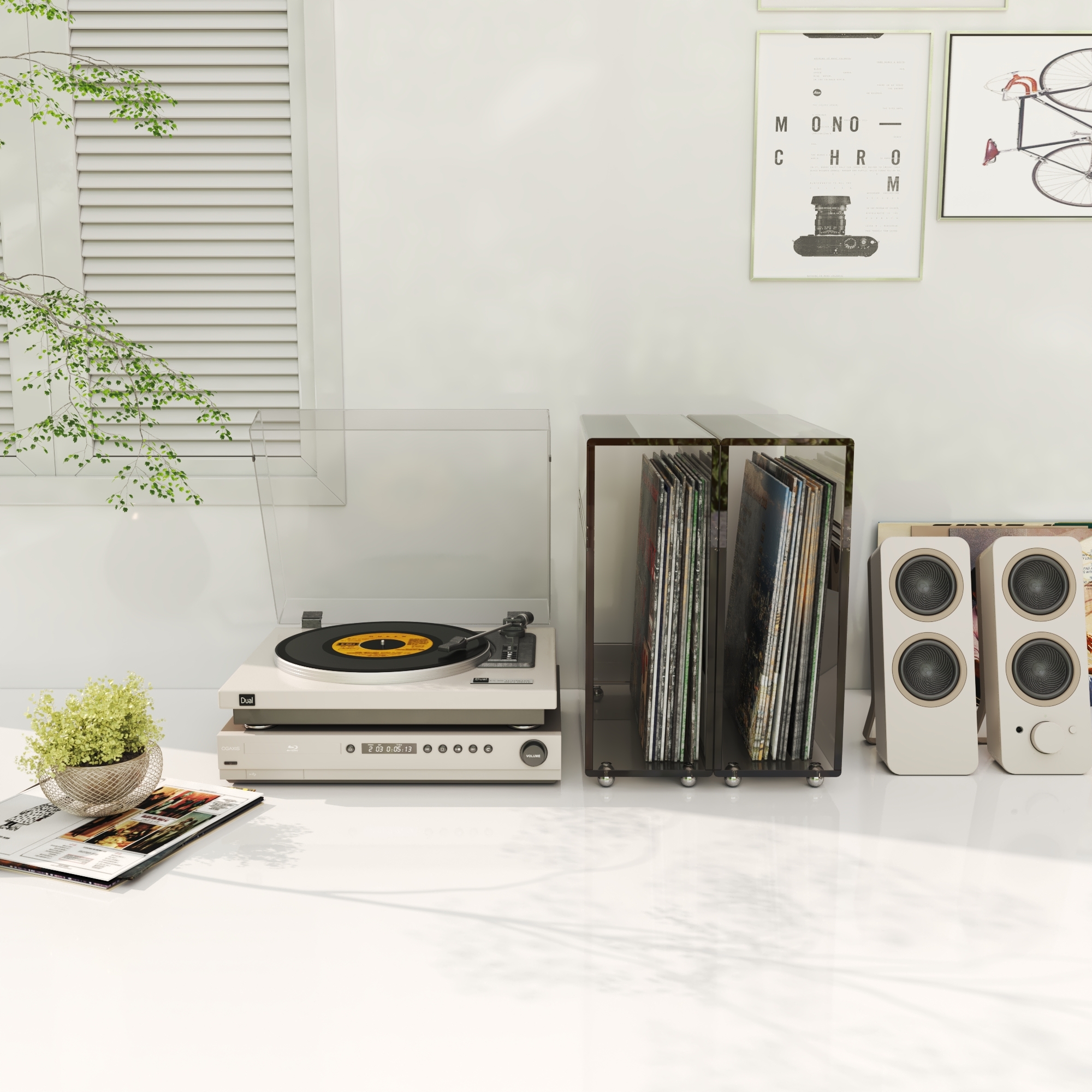 Vinyl record，Magazine Box，Home Storage，furniture，