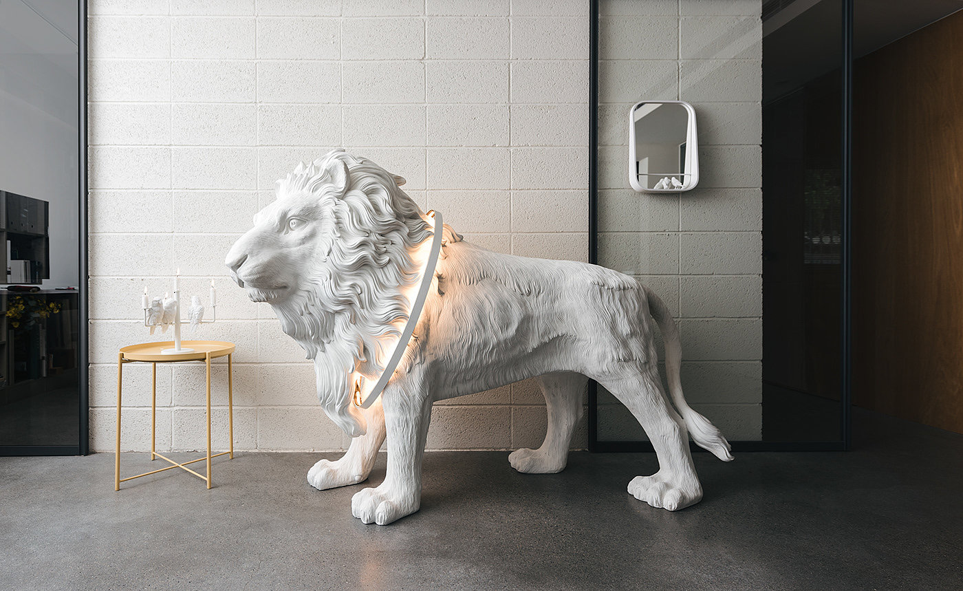 Creative lamps，lion，Lamp design，Creative products，pocket watch，clocks and watches，Hanging mirror，mirror，birds，Bird，Bionics Design ，white，Flowerpot design，Floral design ，deer，Sika deer，