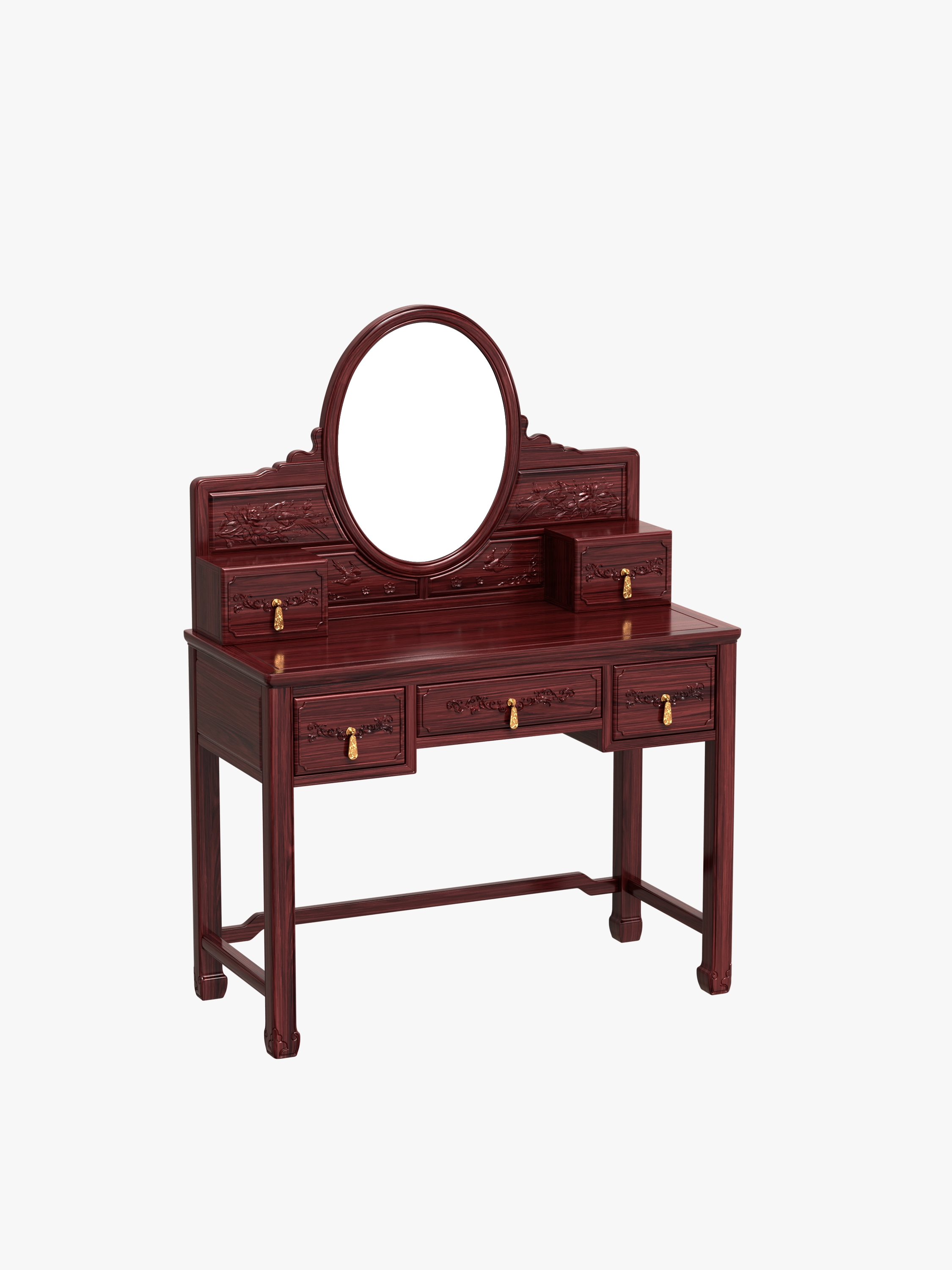 New Chinese style，dresser，stool，mirror，furniture，Make up，Table，