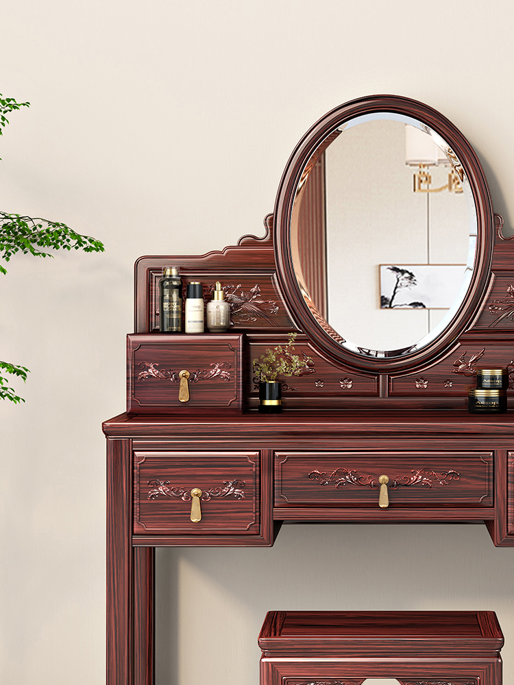 New Chinese style，dresser，stool，mirror，furniture，Make up，Table，