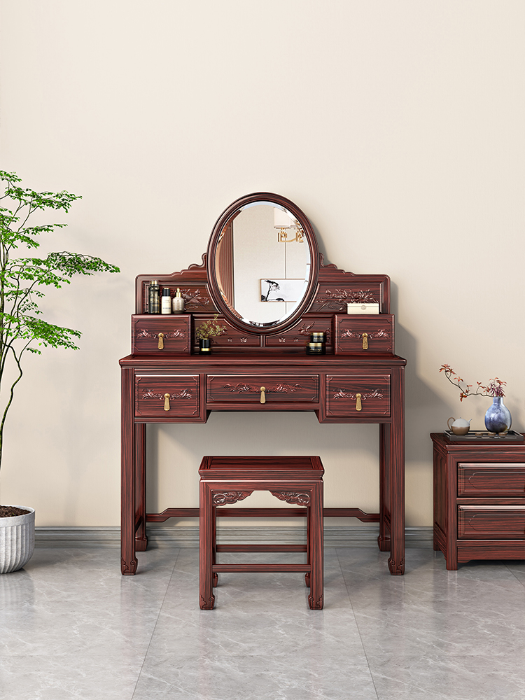 New Chinese style，dresser，stool，mirror，furniture，Make up，Table，