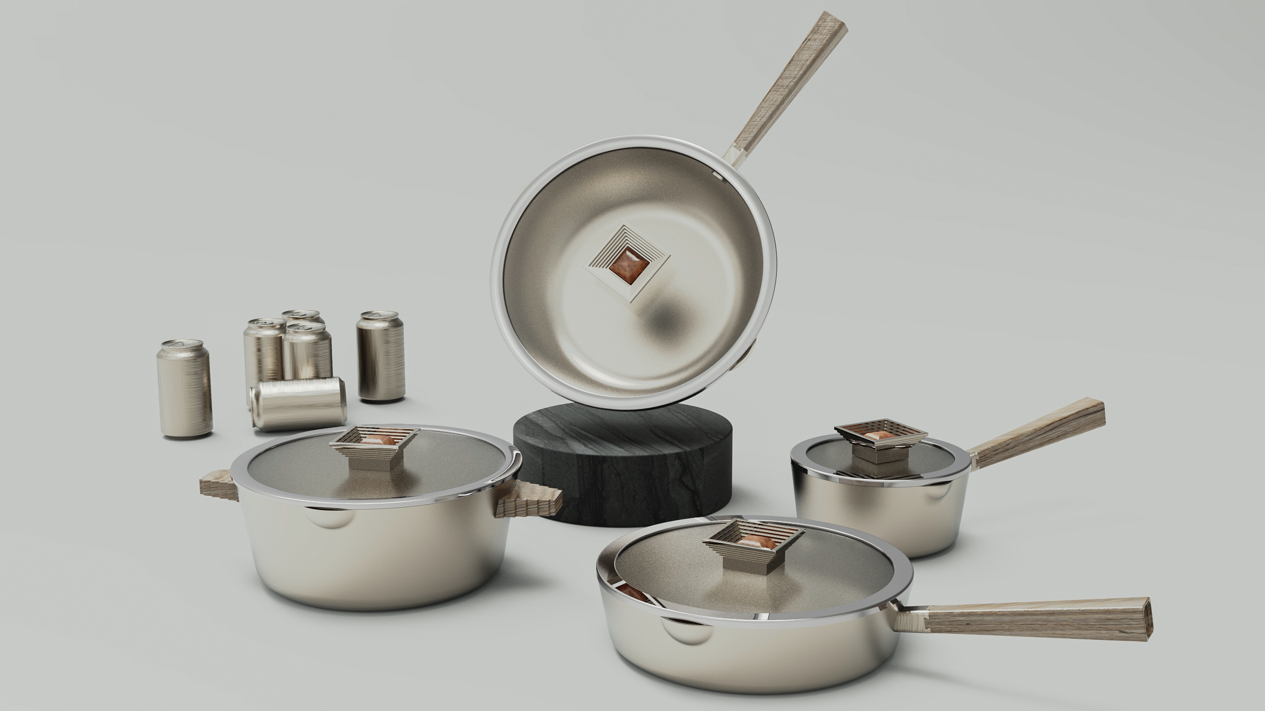 # Chinese small masters# cookware# cookware design# kitchen four-piece set，