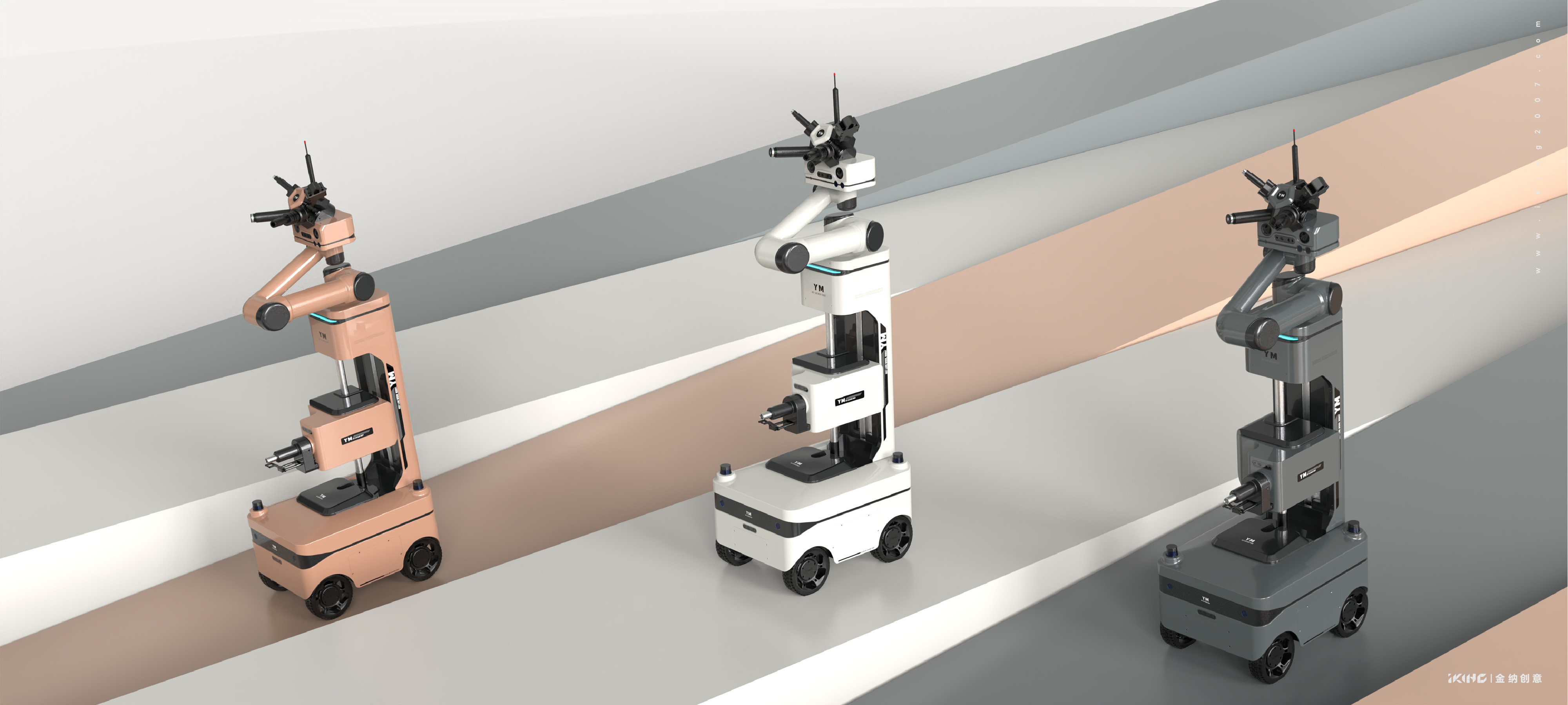 Live operation robot，Robot product design，Product appearance design，robot，intelligent robot，Kinner creative，Changzhou Industrial Design Company，Changzhou Design Company，