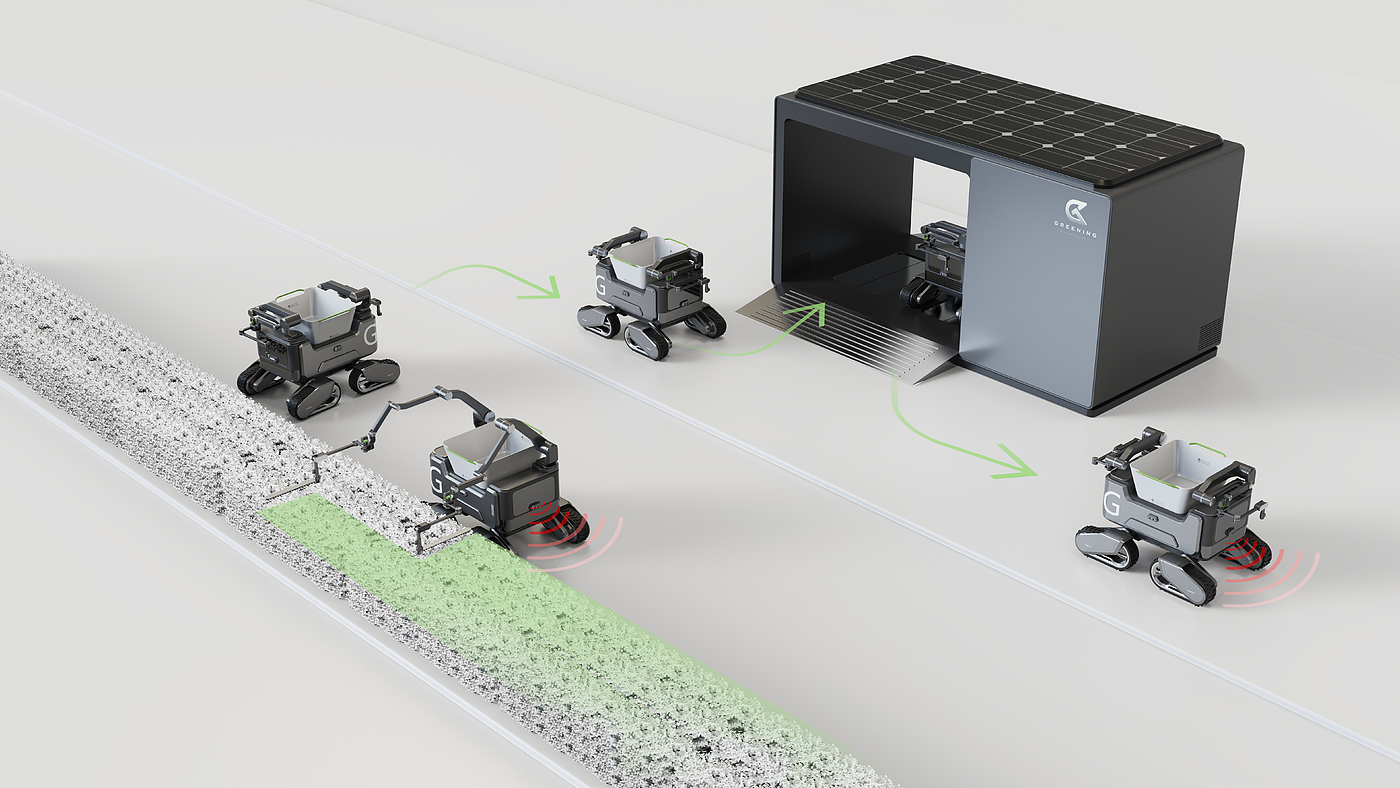 unmanned vehicle, big data, mechanical tools, minimalist, geometric metal，