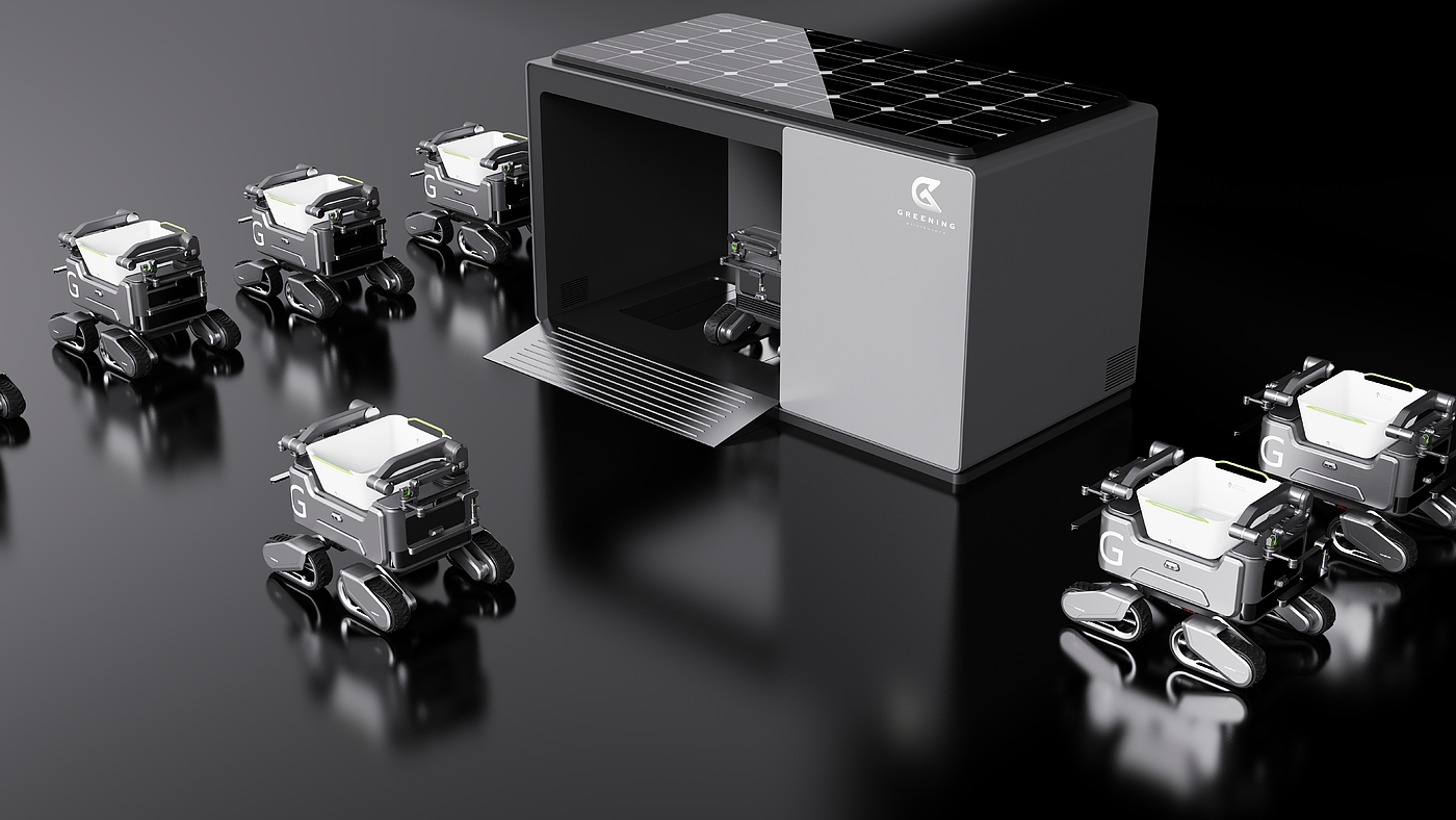 unmanned vehicle, big data, mechanical tools, minimalist, geometric metal，