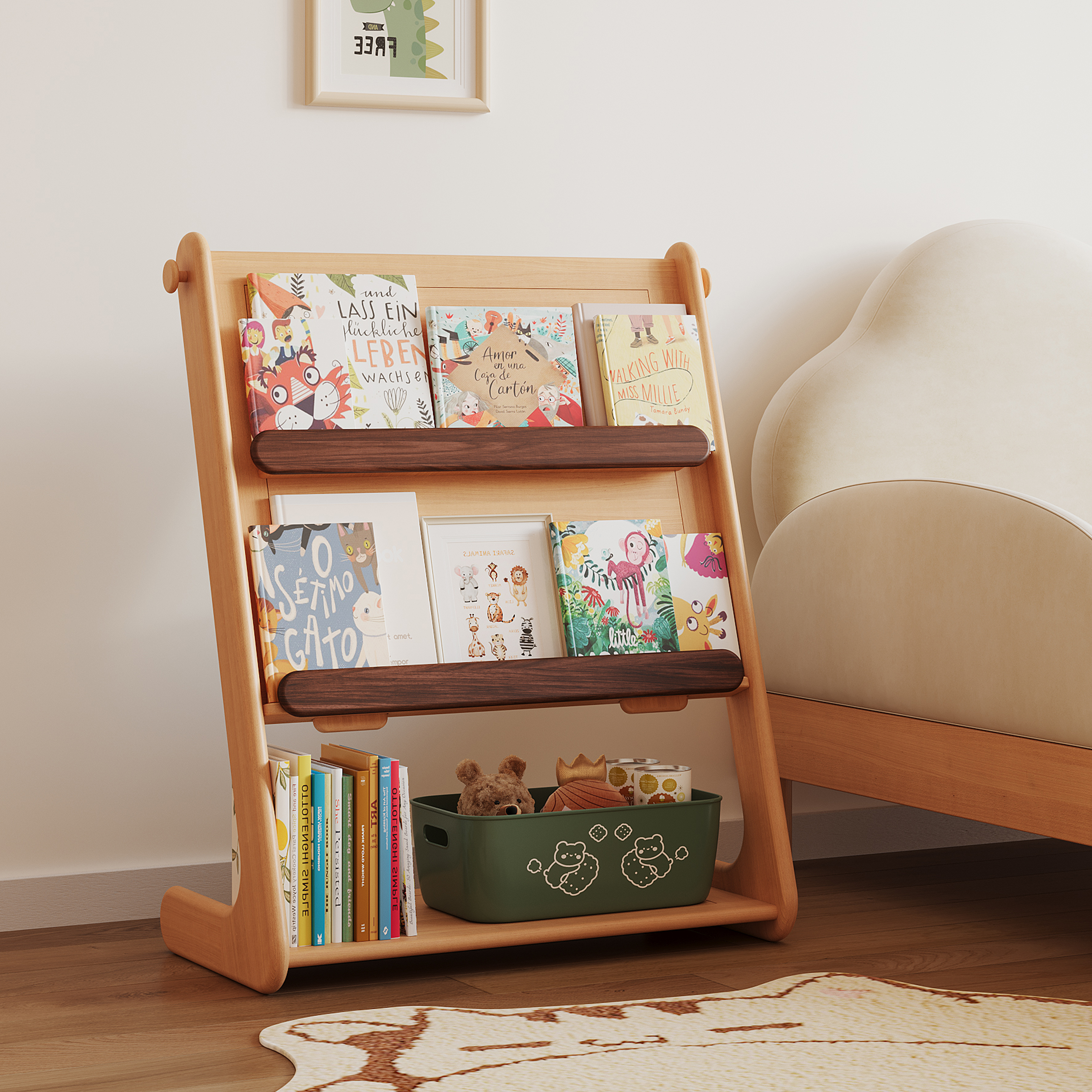 furniture，Children's furniture，Picture book rack，Drawing board，