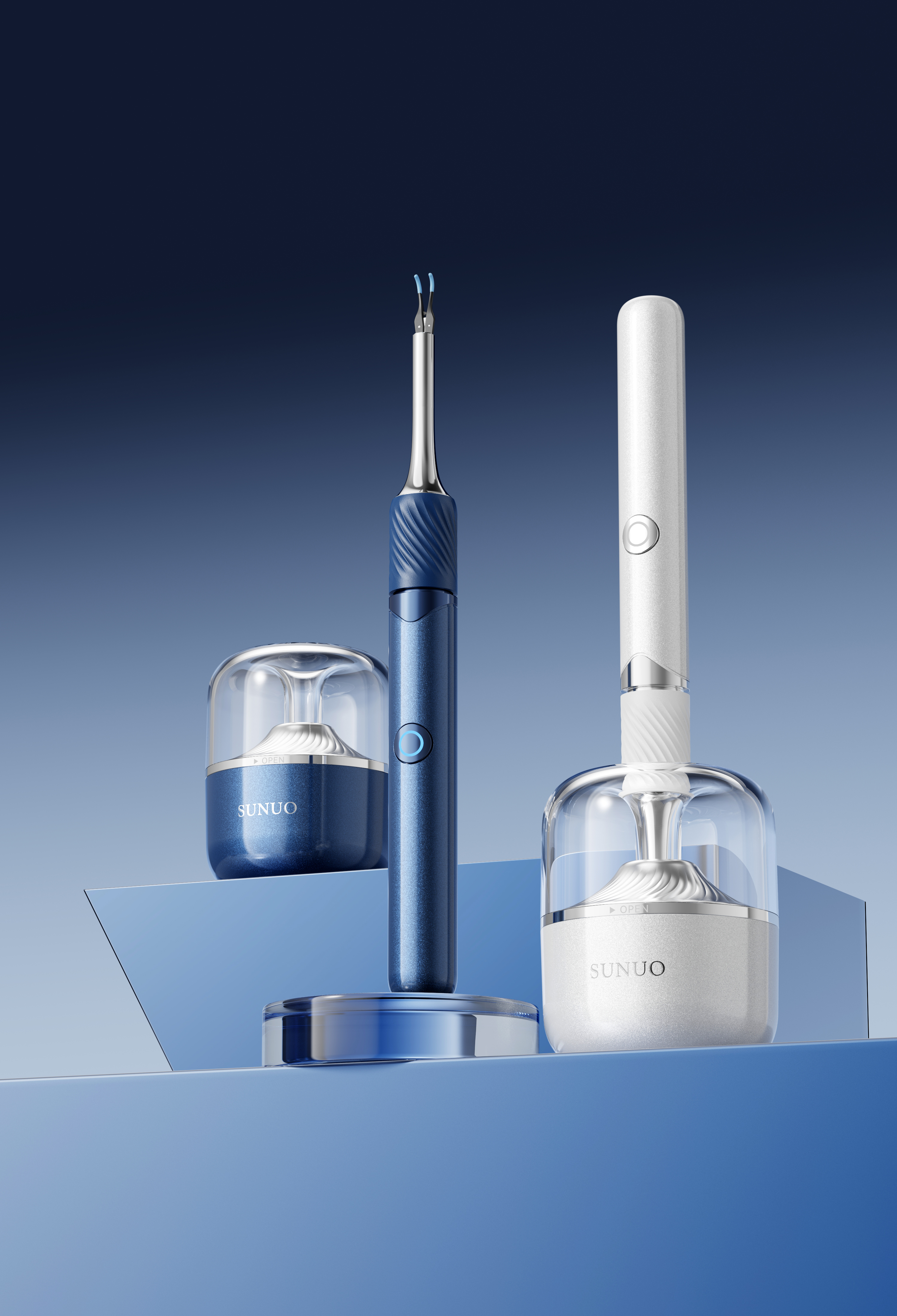 Ear picking stick，Earpick，toothbrush，clean，science and technology，Ear，Receive，Light luxury，