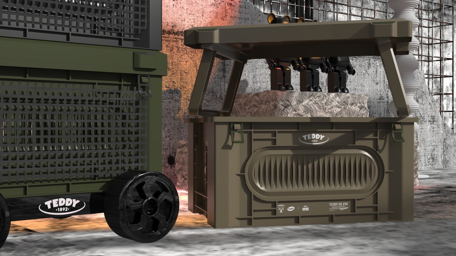 outdoors，Storage box，Industrial wind，Usage scenario，