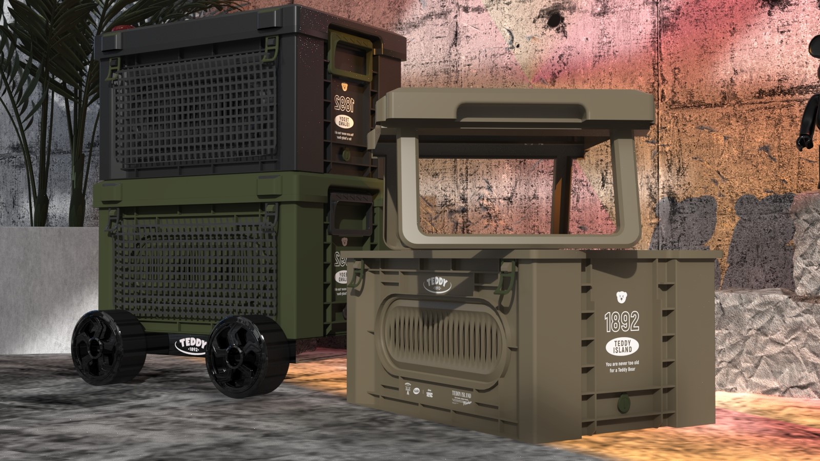 outdoors，Storage box，Industrial wind，Usage scenario，