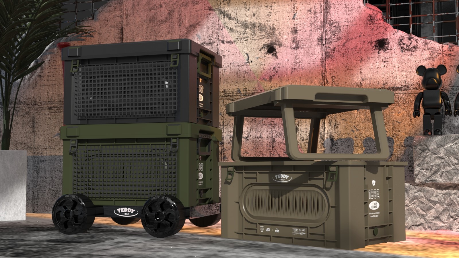 outdoors，Storage box，Industrial wind，Usage scenario，