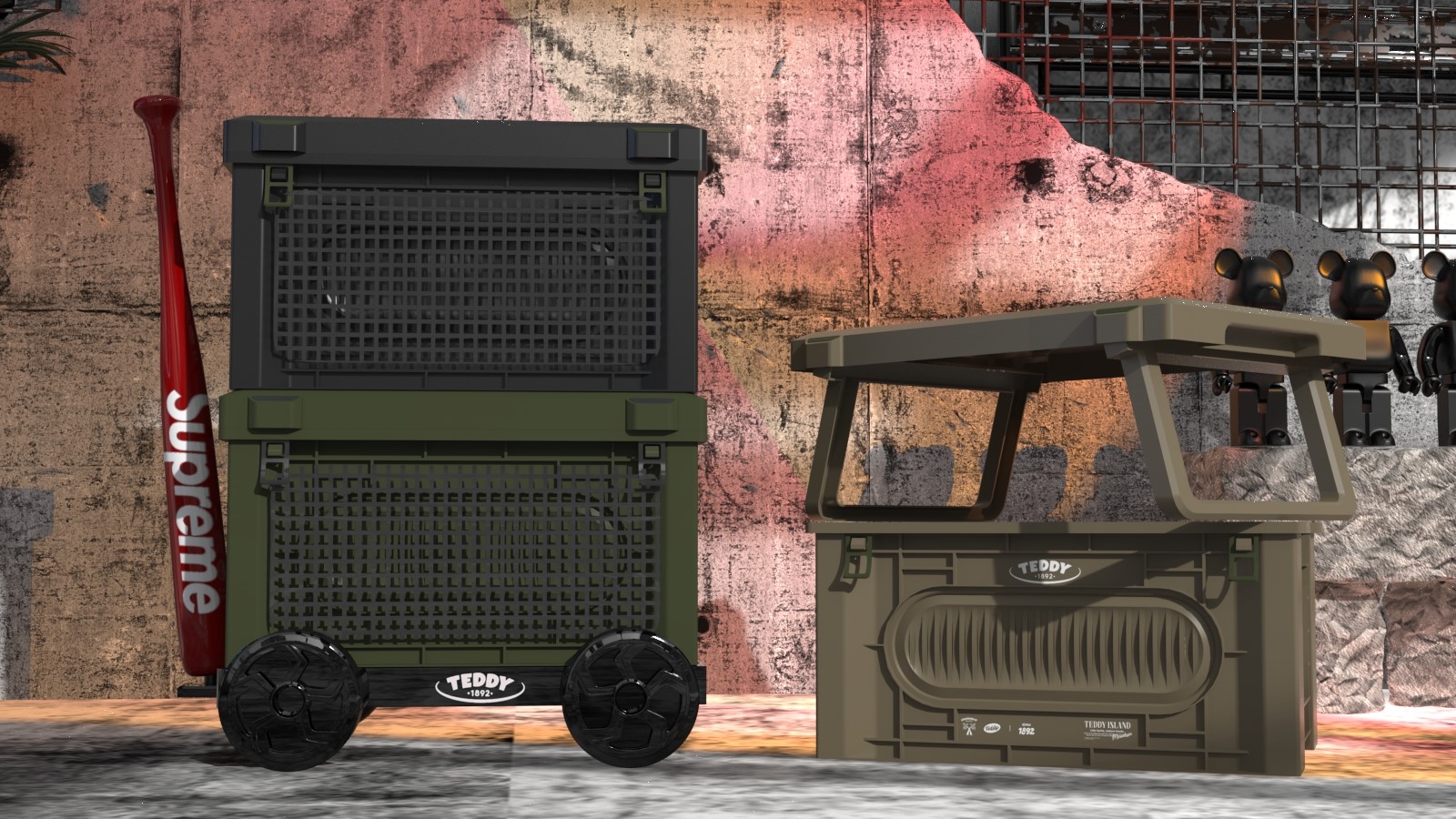 outdoors，Storage box，Industrial wind，Usage scenario，