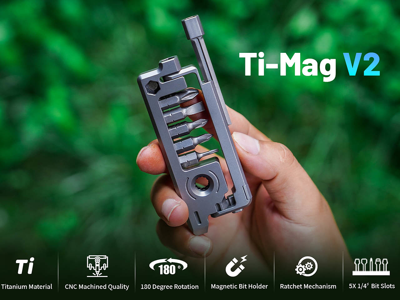 Ti-Mag V2，EDC，bolt driver，tool，