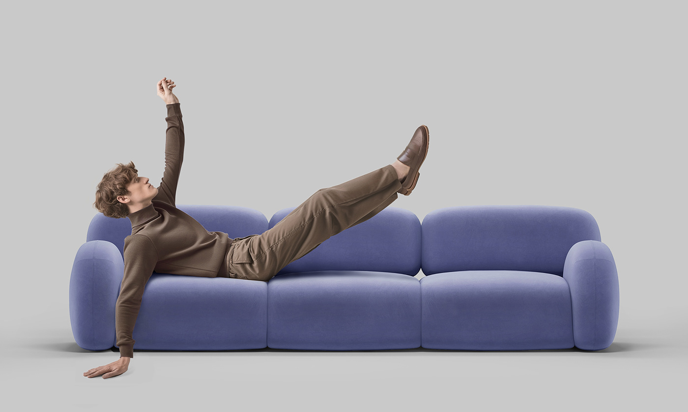 sofa，fold，Serene，comfortable，Minimalism，