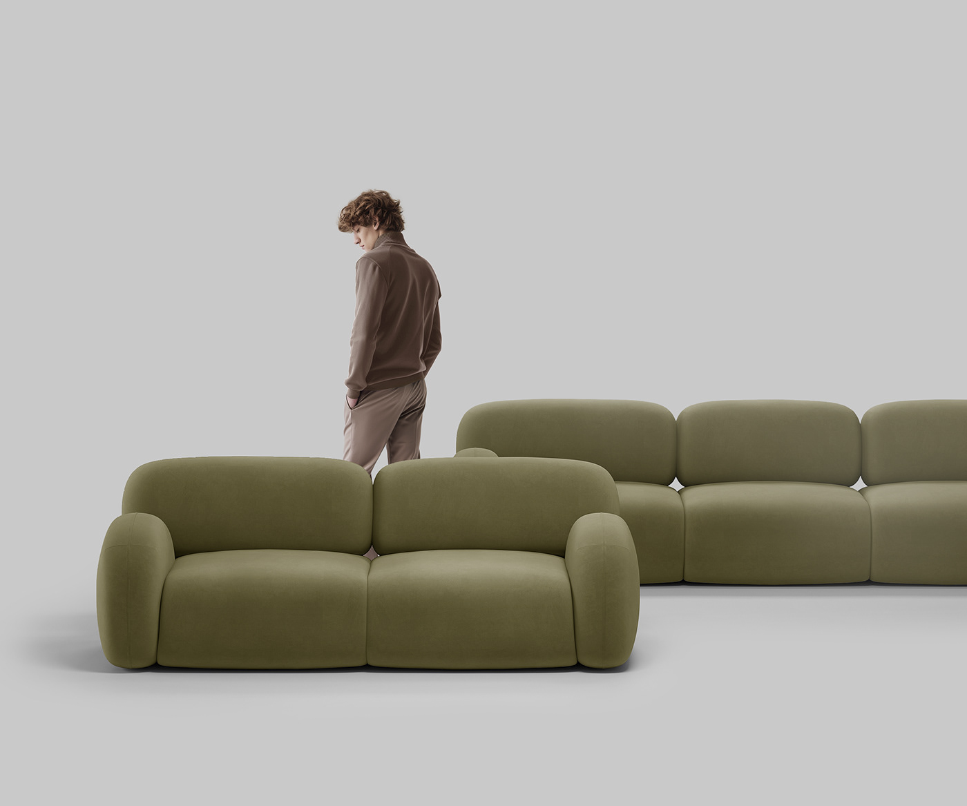 sofa，fold，Serene，comfortable，Minimalism，