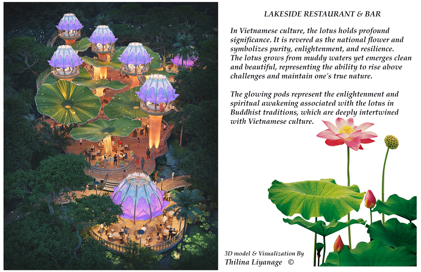 restaurant，bar，Lotus，modern architecture，modularization，