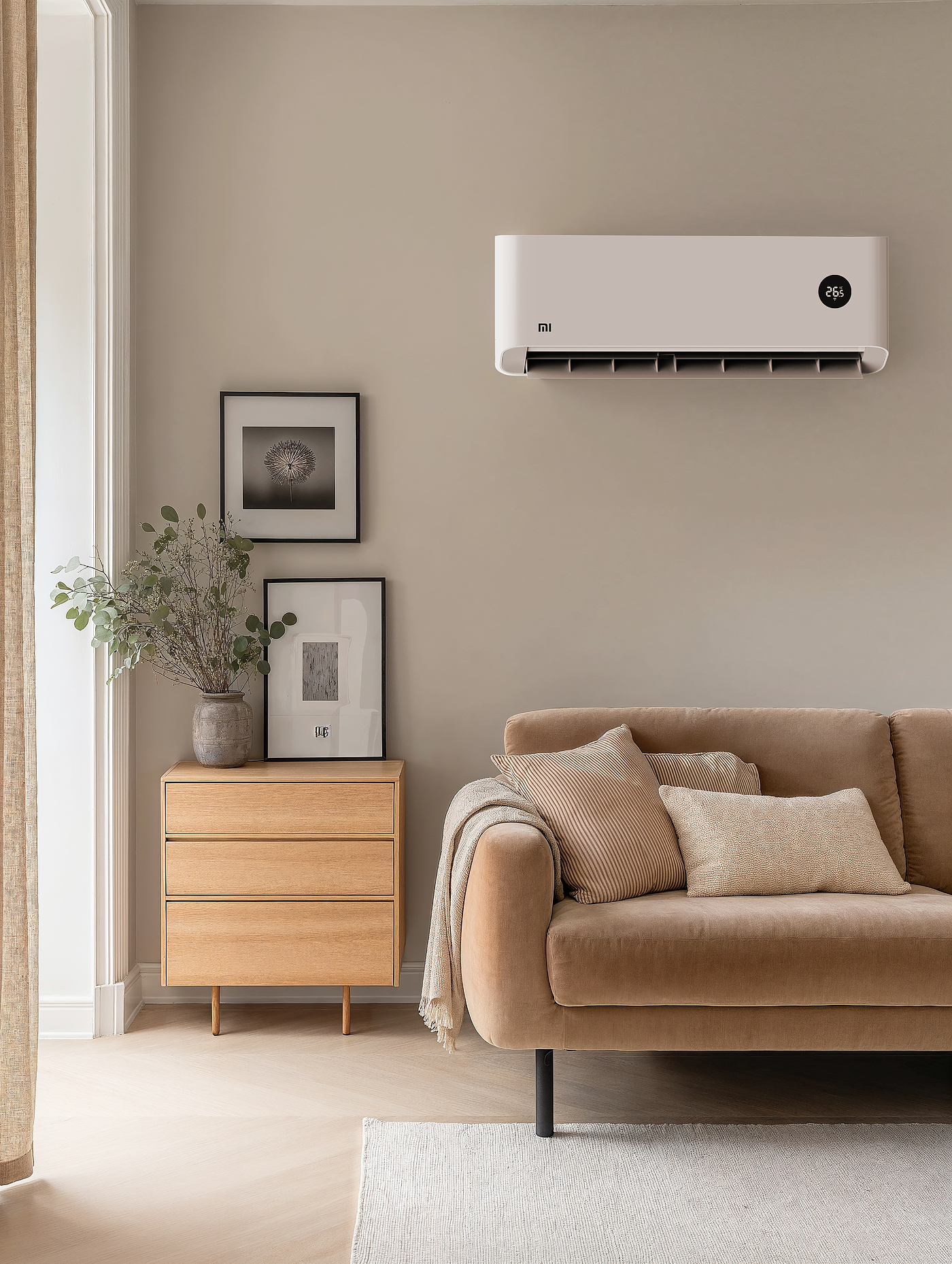 Product photography，AI Product Photography，ai，E-commerce diagram，Scene map，Rendering，Millet air conditioner，air conditioner，