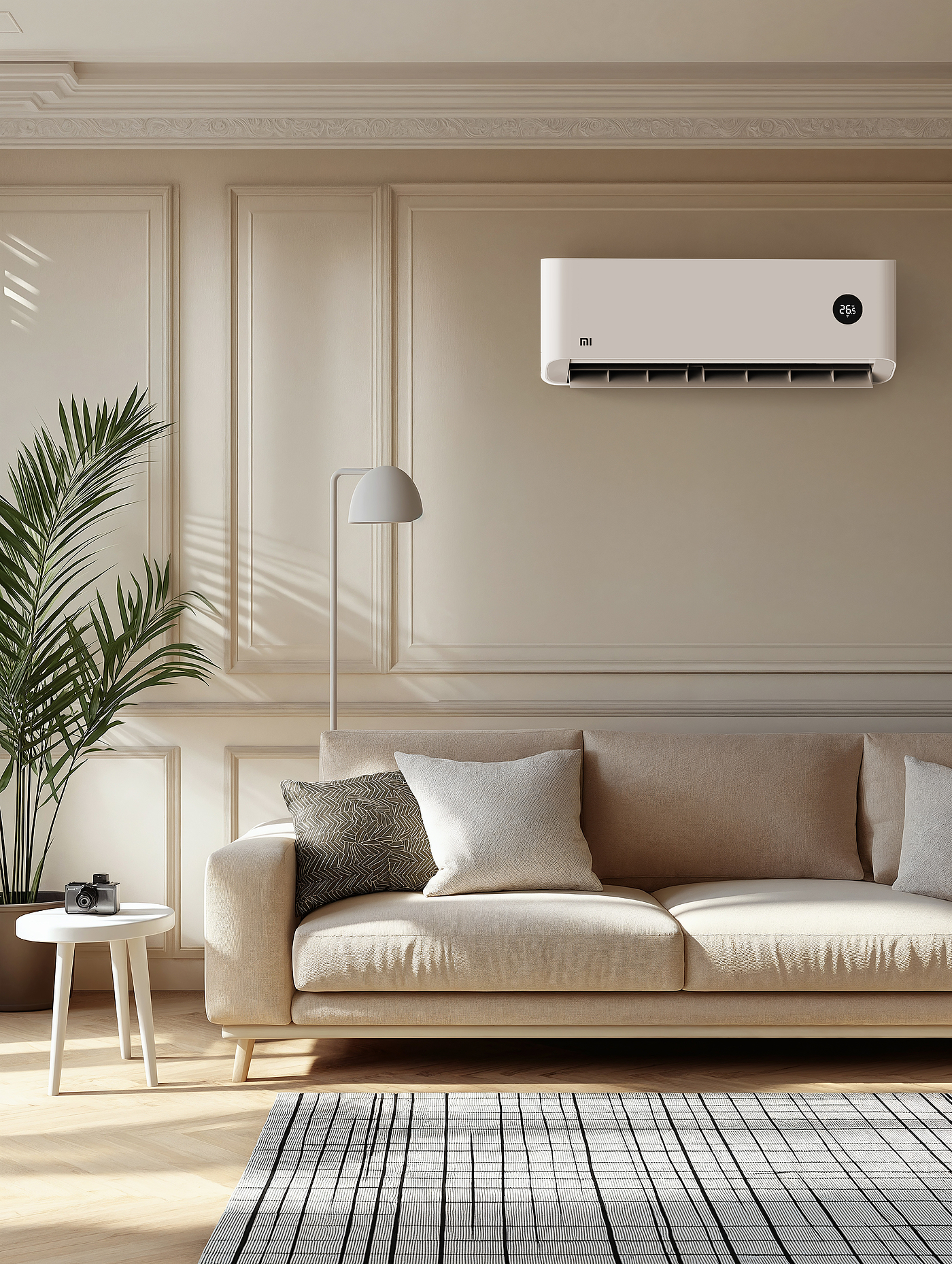 Product photography，AI Product Photography，ai，E-commerce diagram，Scene map，Rendering，Millet air conditioner，air conditioner，