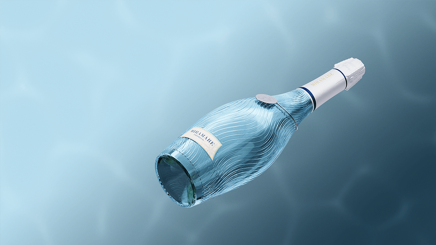 Miramare Prosecco，conceptual design，bottle，packing，color，