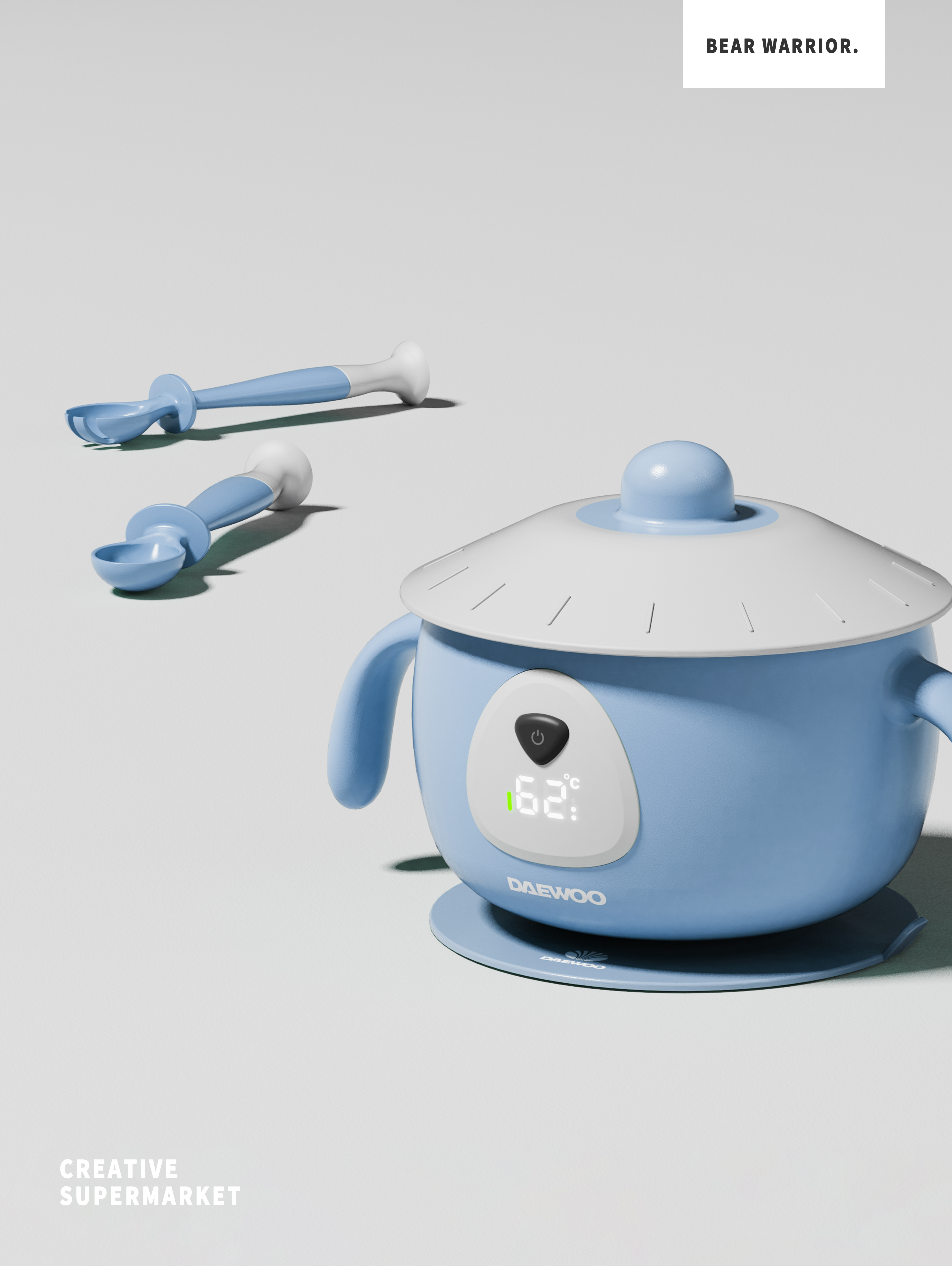 industrial design，product design，Children's products，Children's thermostatic bowl，Children's supplementary food bowl，