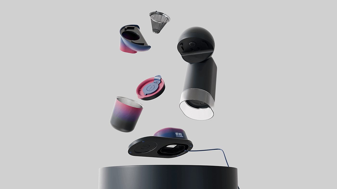 Coffee machine，alarm clock，Integrated machine，multi-function，furniture，Design，