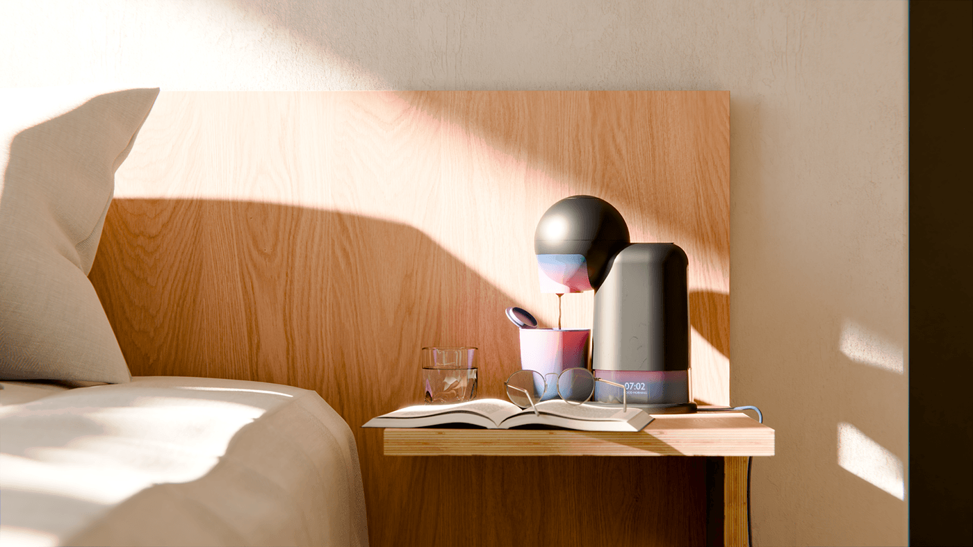 Coffee machine，alarm clock，Integrated machine，multi-function，furniture，Design，