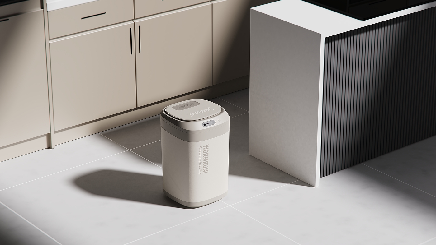 trash can，intelligence，Insect repellent，product design，keyshot，Render，A touch，yifeeling，