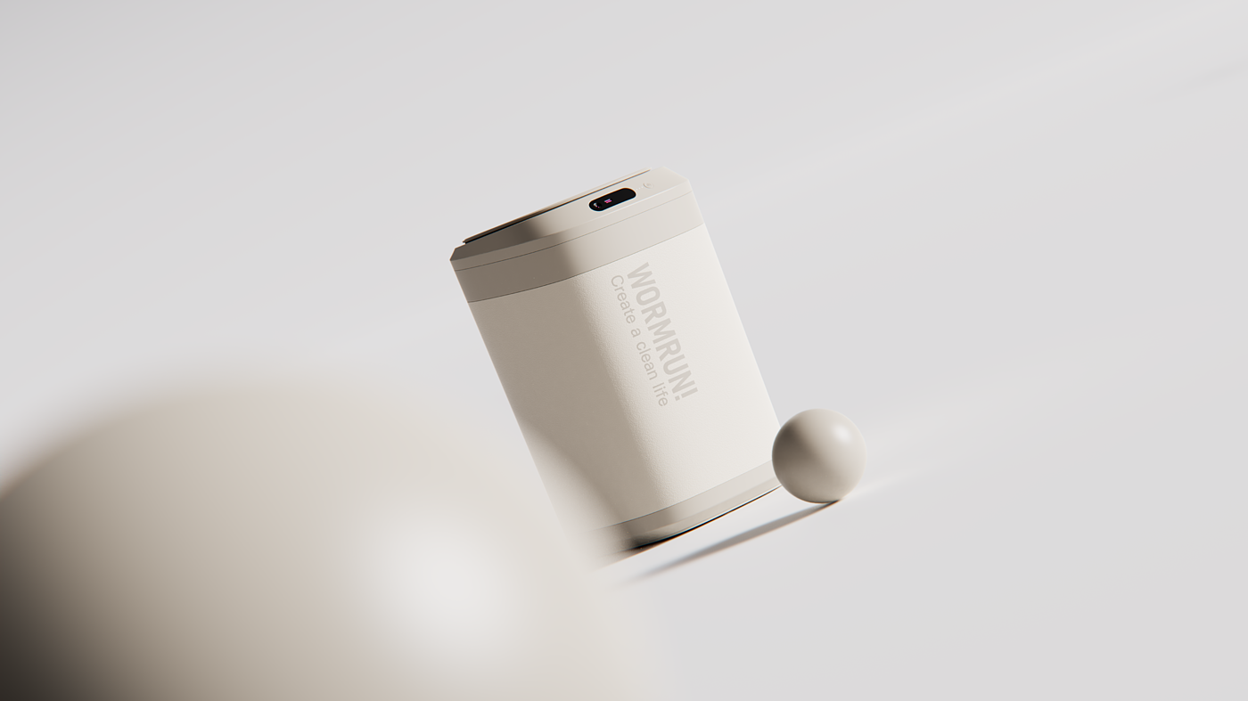 trash can，intelligence，Insect repellent，product design，keyshot，Render，A touch，yifeeling，