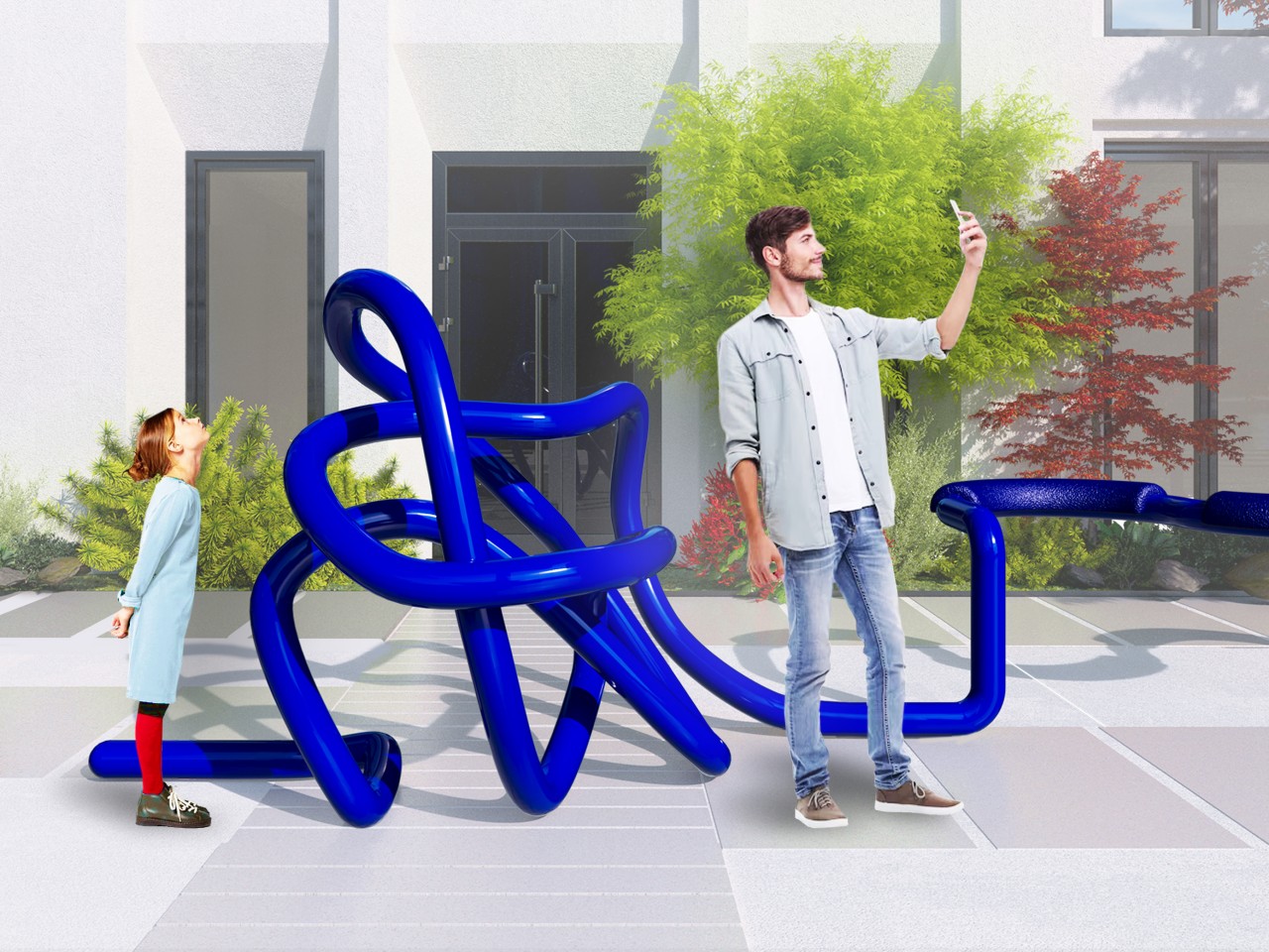 Outdoor furniture，originality，communal facilities，THREADS，